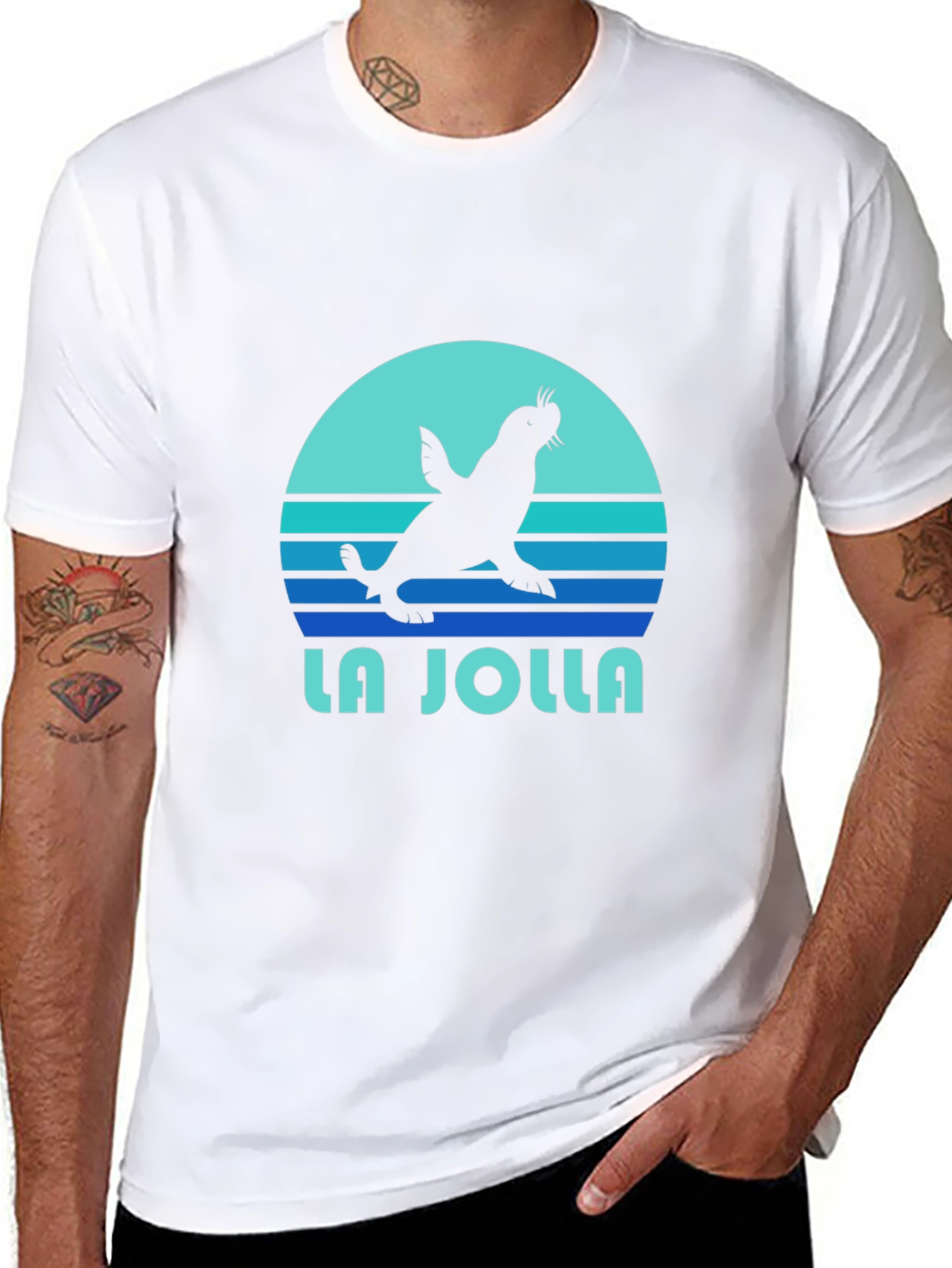 La Jolla Seal Graphic Tee - Soft Cotton T-Shirt