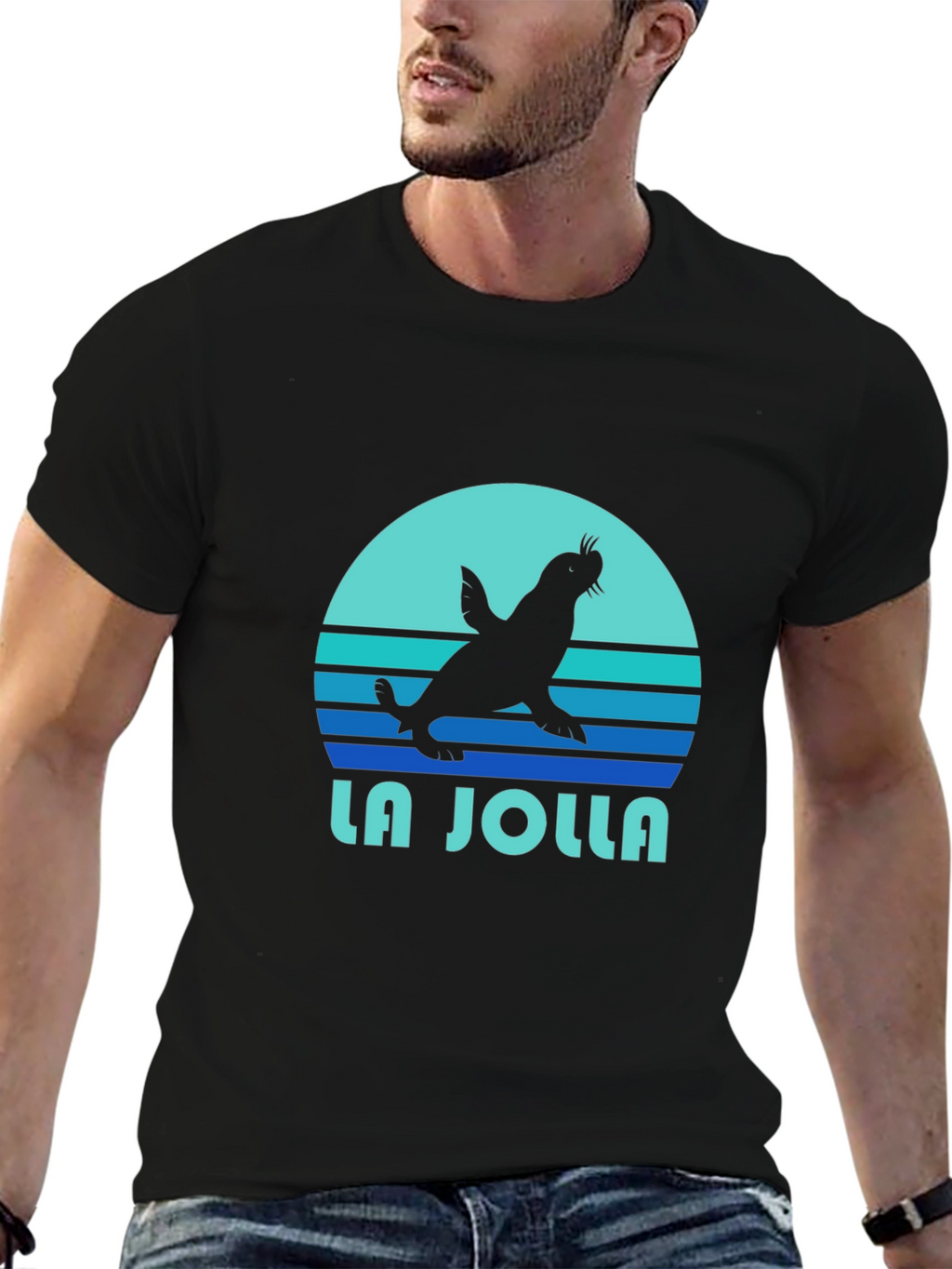 La Jolla Seal Graphic Tee - Soft Cotton T-Shirt