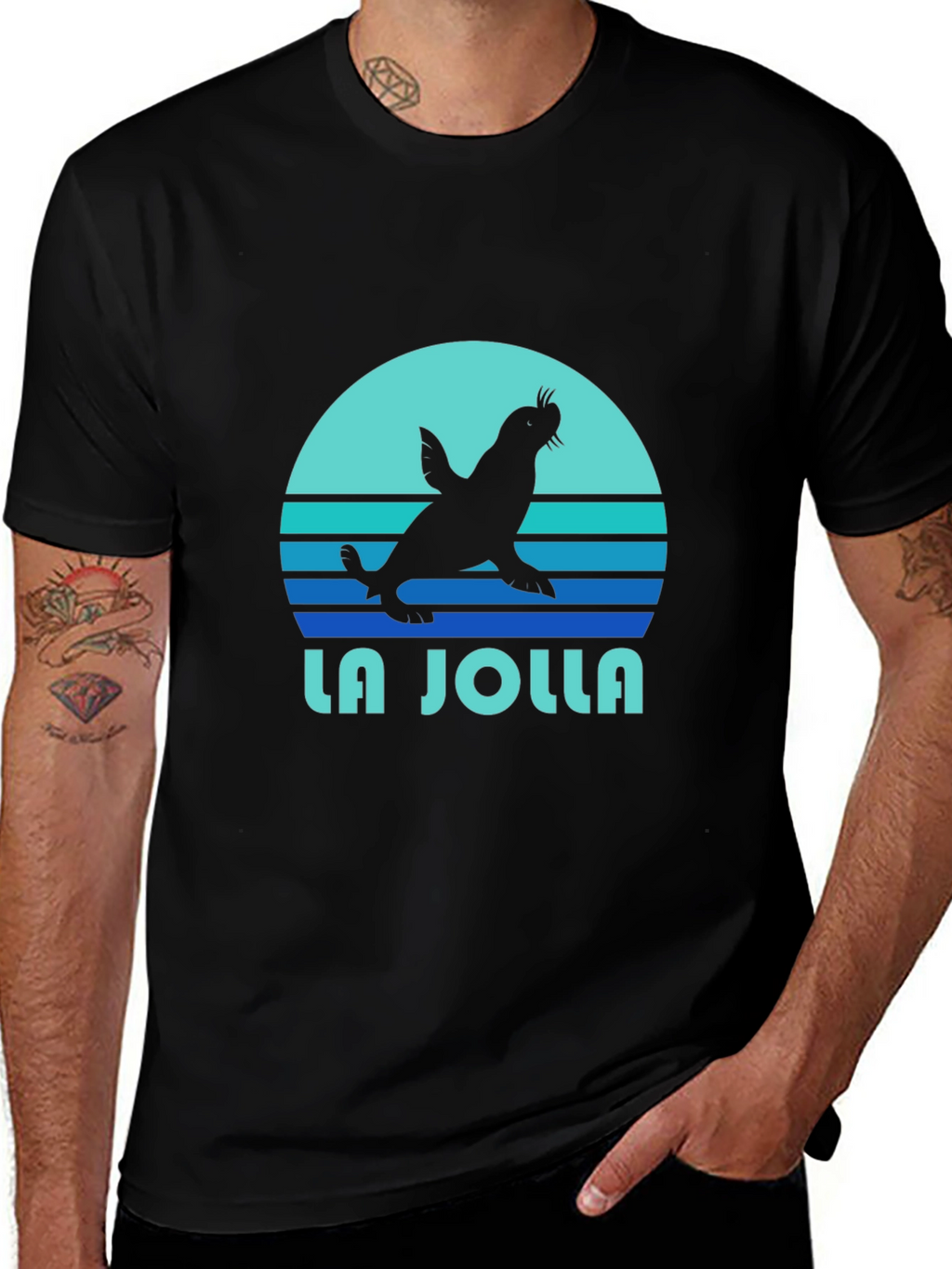 La Jolla Seal Graphic Tee - Soft Cotton T-Shirt