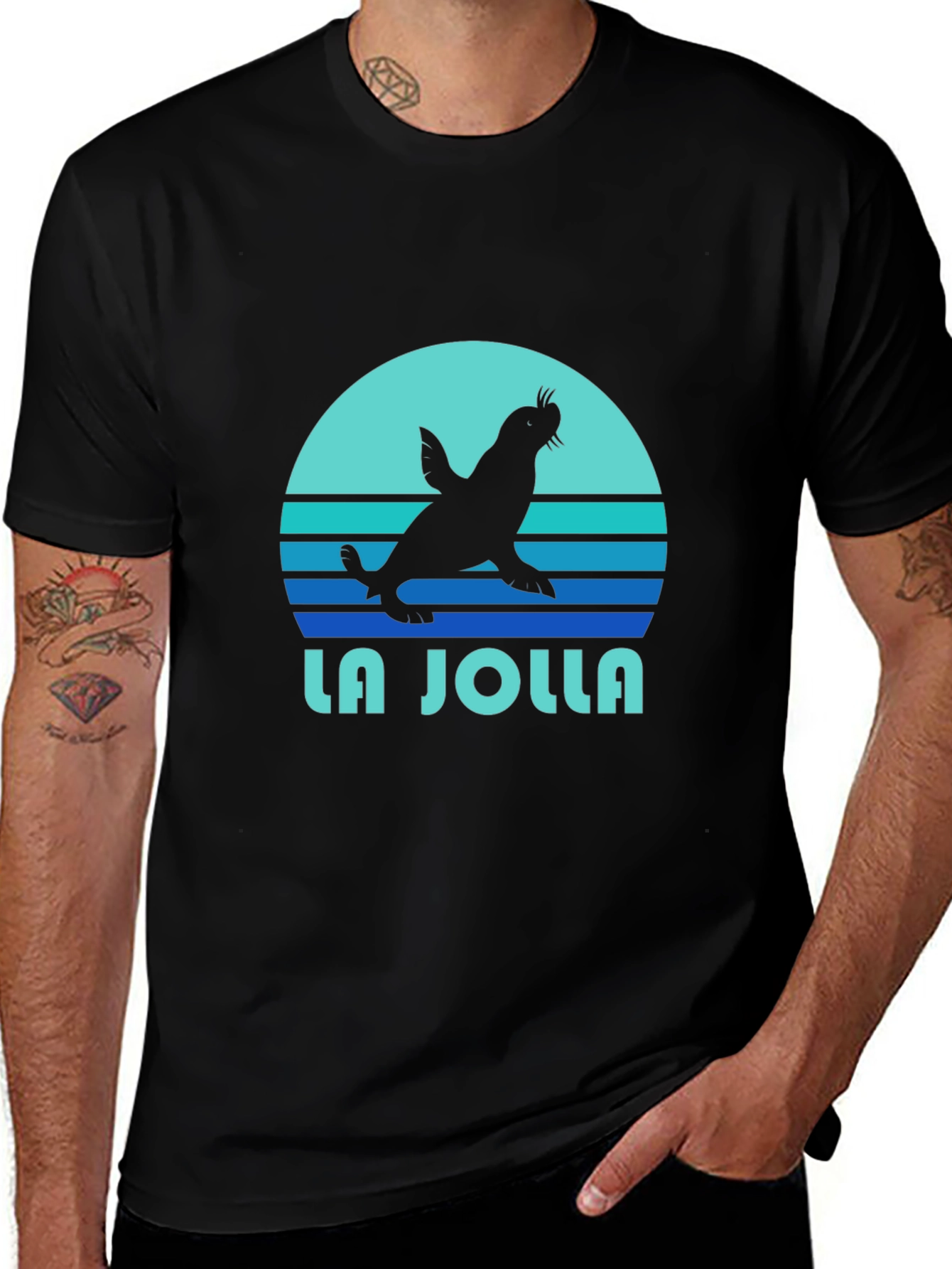 La Jolla Seal Graphic Tee - Soft Cotton T-Shirt