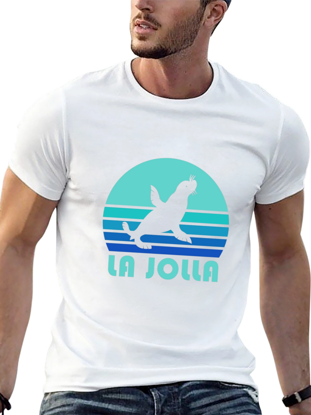 La Jolla Seal Graphic Tee - Soft Cotton T-Shirt