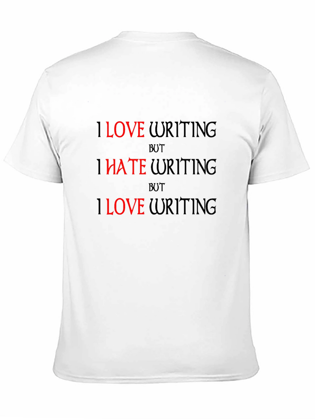 Love/Hate Writing Graphic T-Shirt - Black