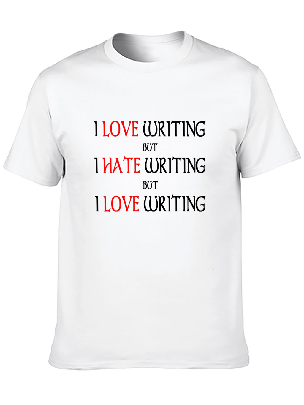 Love/Hate Writing Graphic T-Shirt - Black