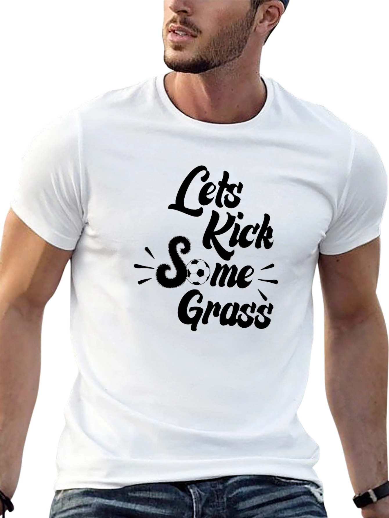 Lets Kick Some Grass Black T-Shirt