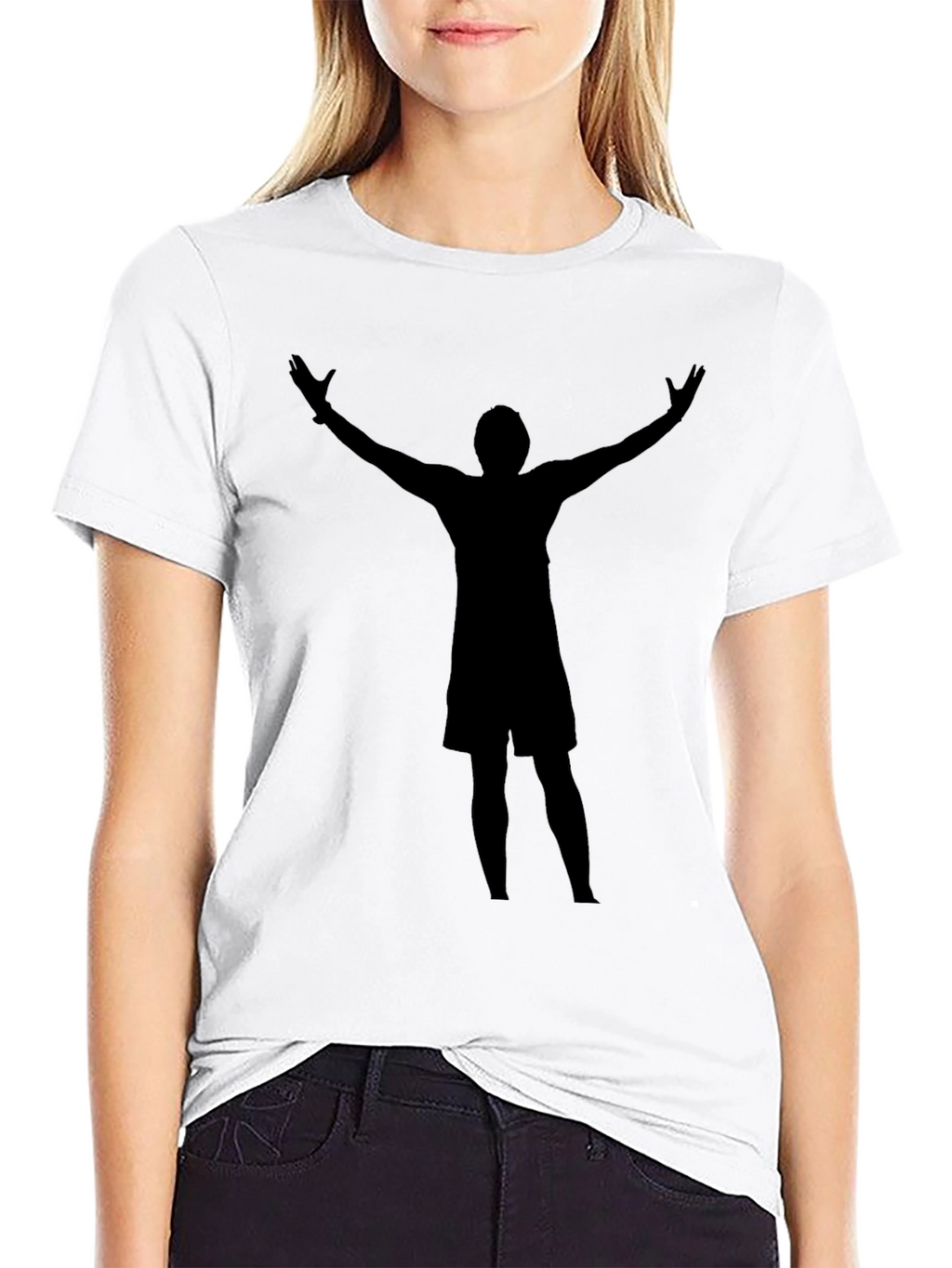 Silhouette Graphic Tee - Black Crew Neck