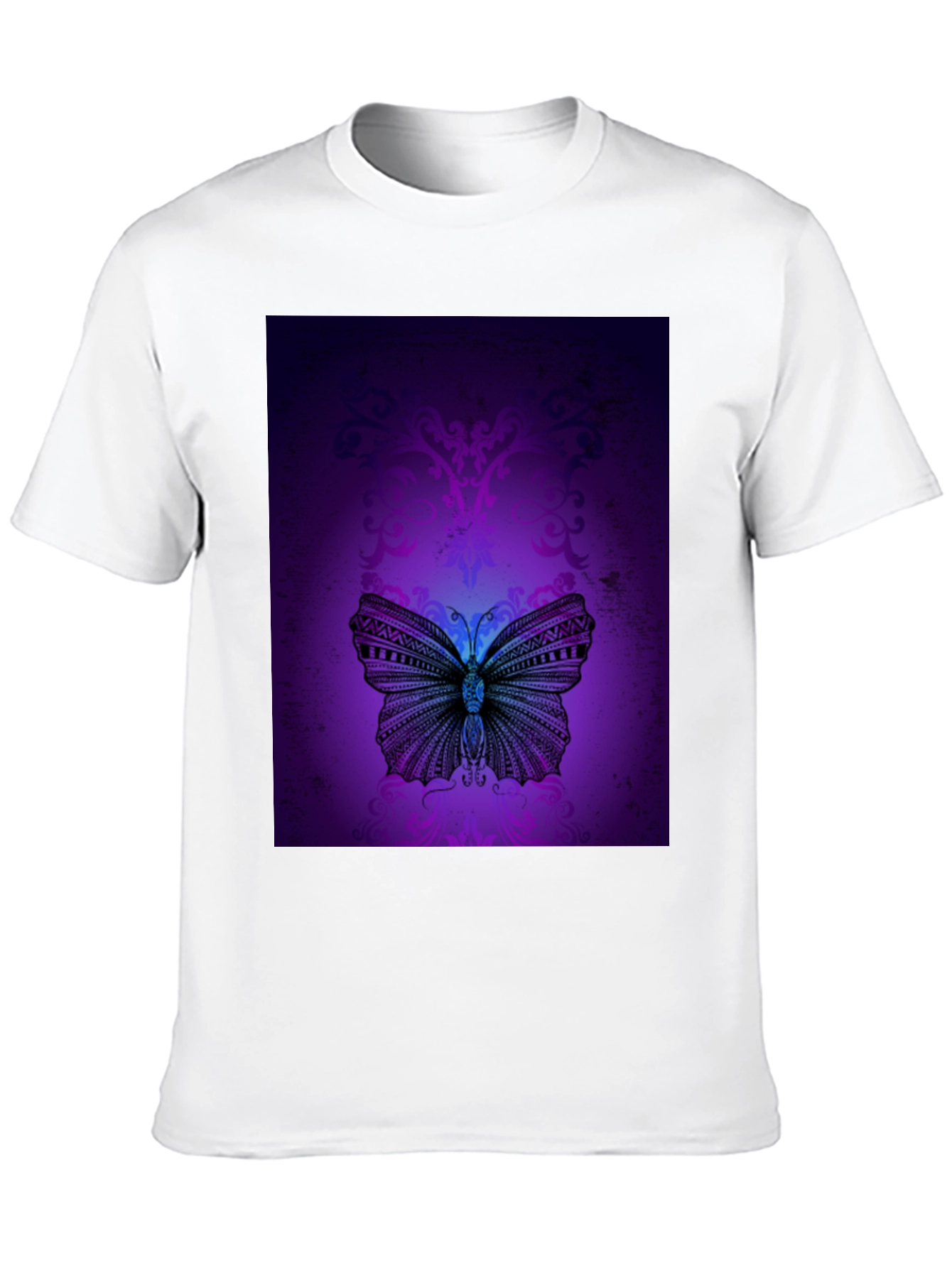 Butterfly Graphic T-Shirt - Bold Purple Design