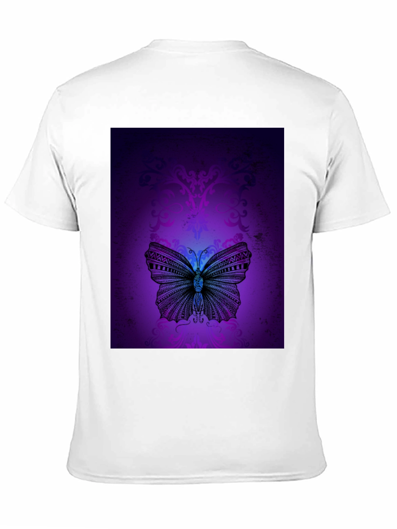 Butterfly Graphic T-Shirt - Bold Purple Design
