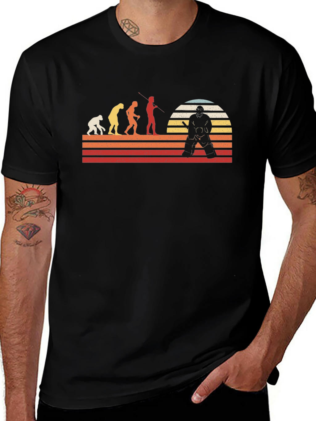 Hockey Evolution T-Shirt - Retro Style