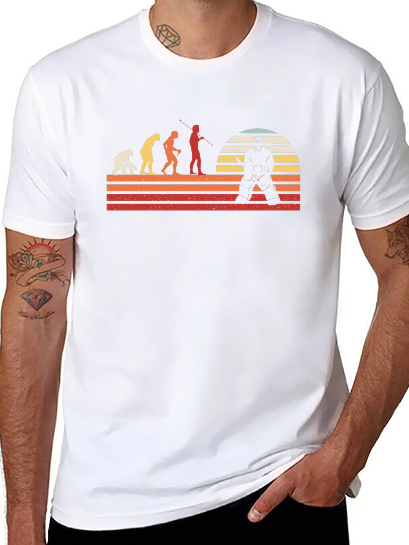 Hockey Evolution T-Shirt - Retro Style
