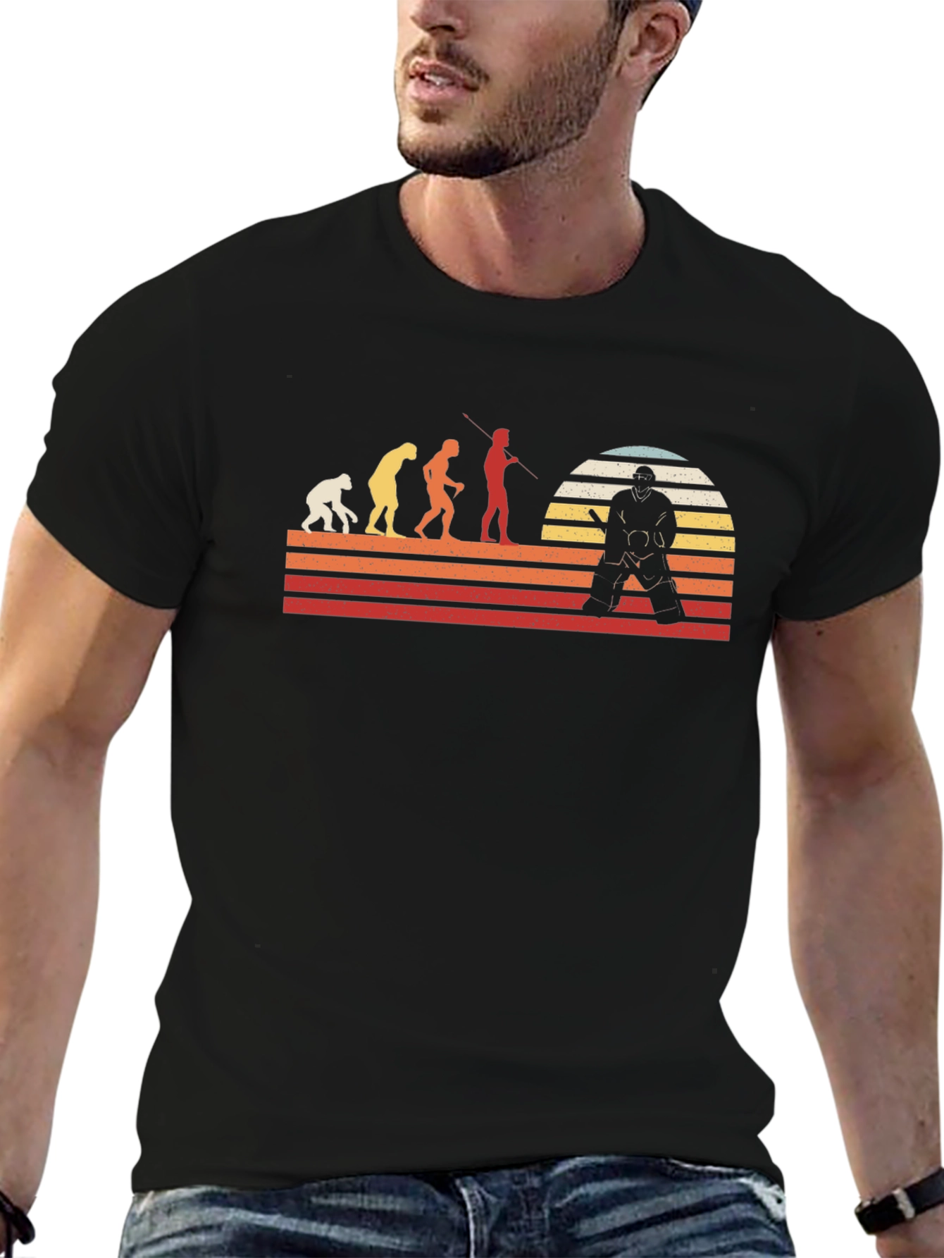 Hockey Evolution T-Shirt - Retro Style