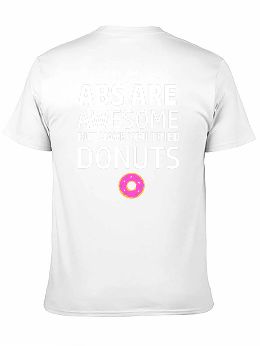 Funny Abs vs Donuts Black T-Shirt