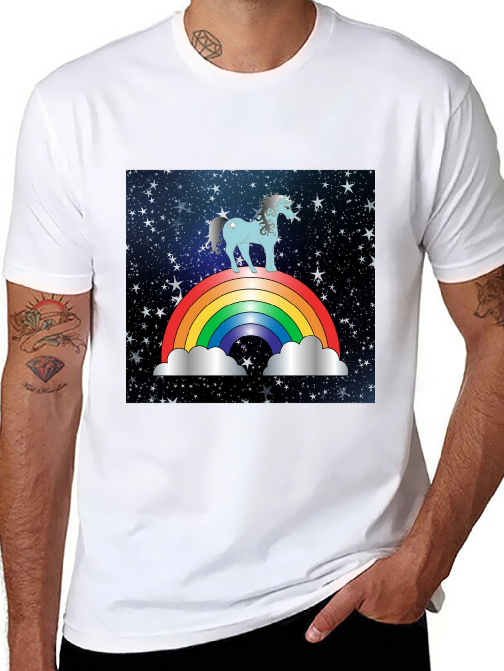 Rainbow Unicorn Galaxy T-Shirt