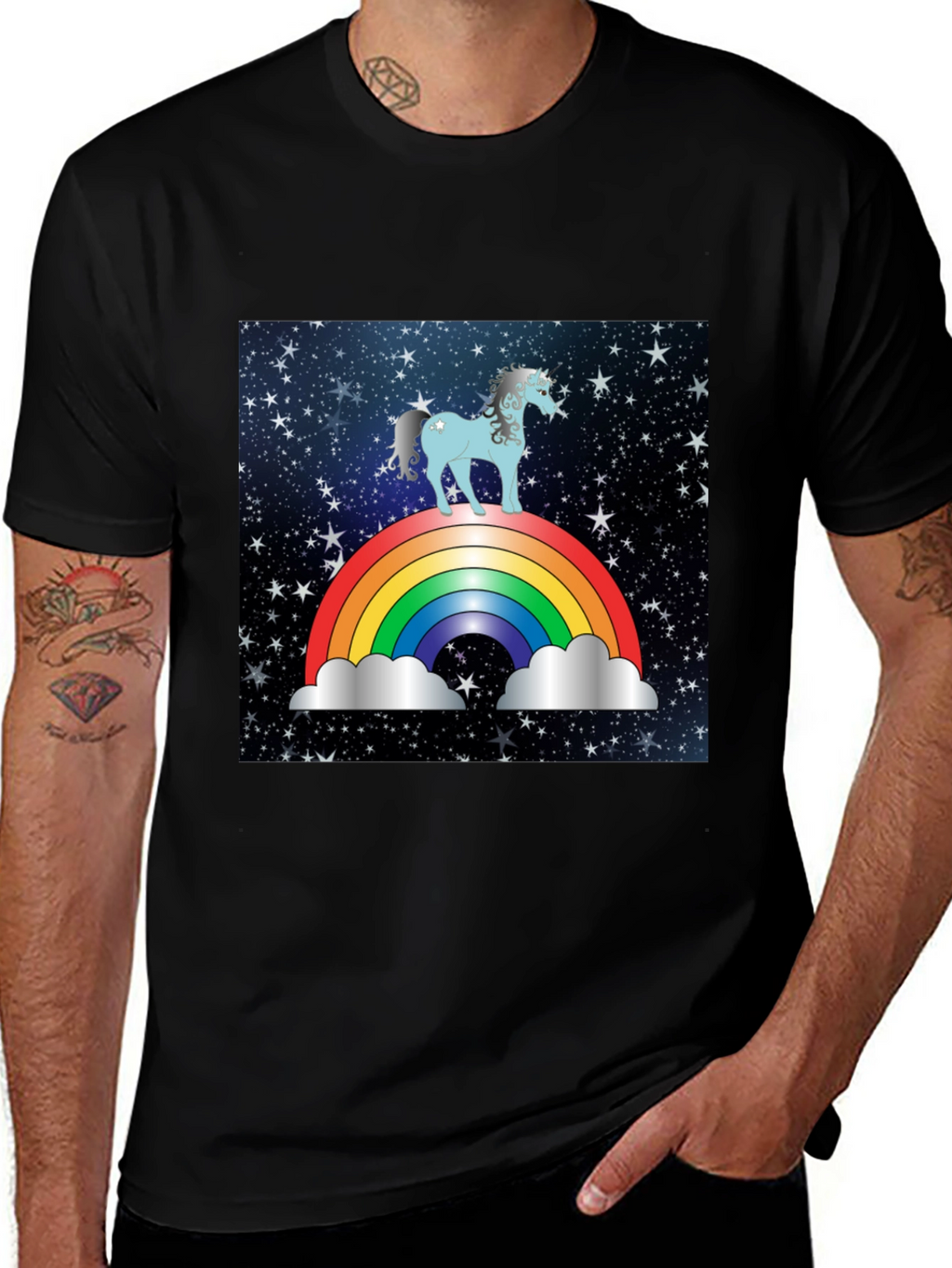 Rainbow Unicorn Galaxy T-Shirt