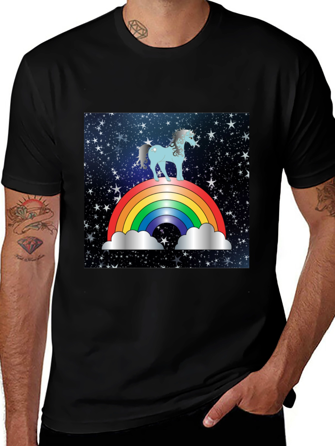 Rainbow Unicorn Galaxy T-Shirt