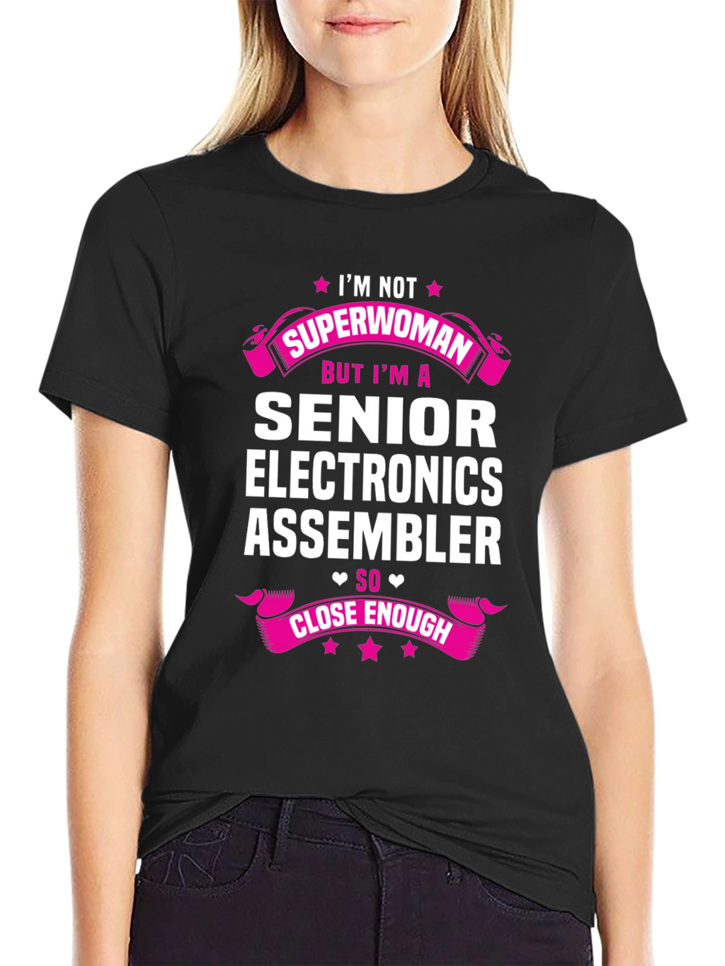 Senior Electronics Assembler Superwoman T-Shirt