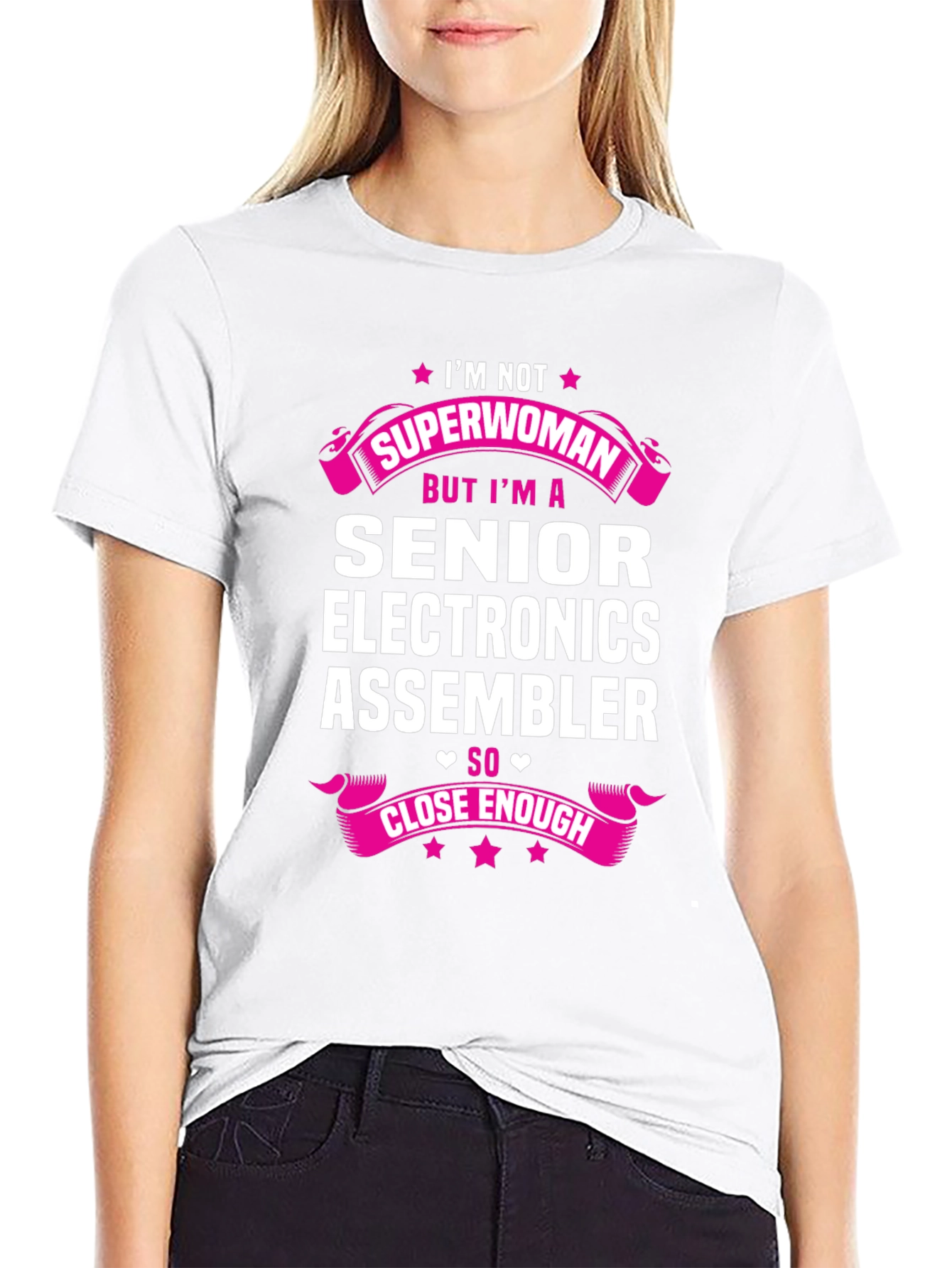 Senior Electronics Assembler Superwoman T-Shirt