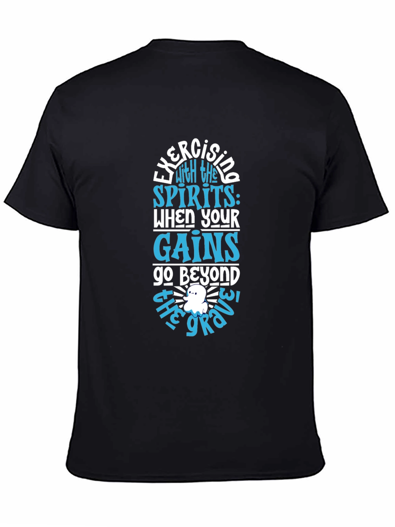 Exercising with Spirits Black T-Shirt