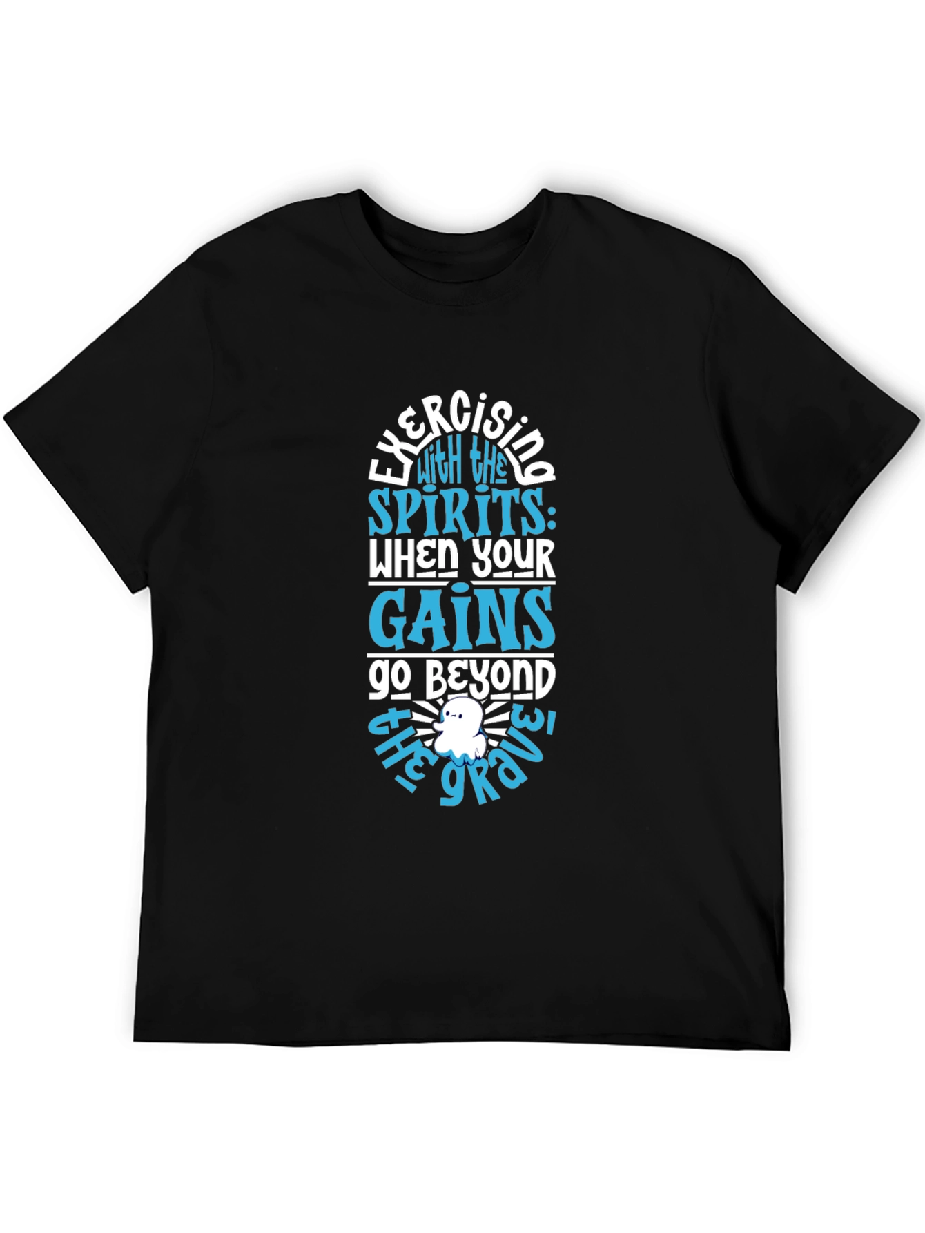 Exercising with Spirits Black T-Shirt