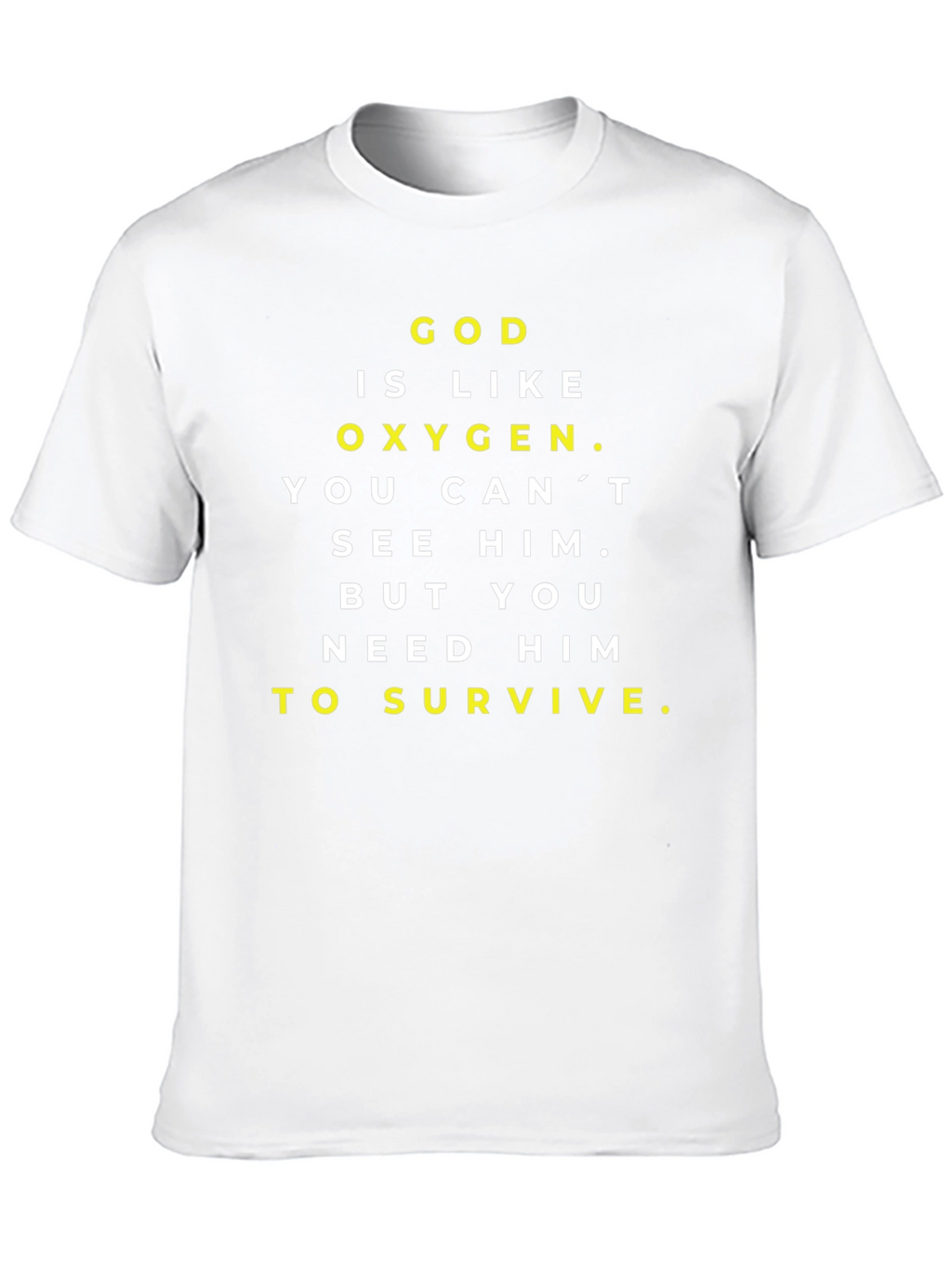 God is Like Oxygen Black Graphic T-Shirt