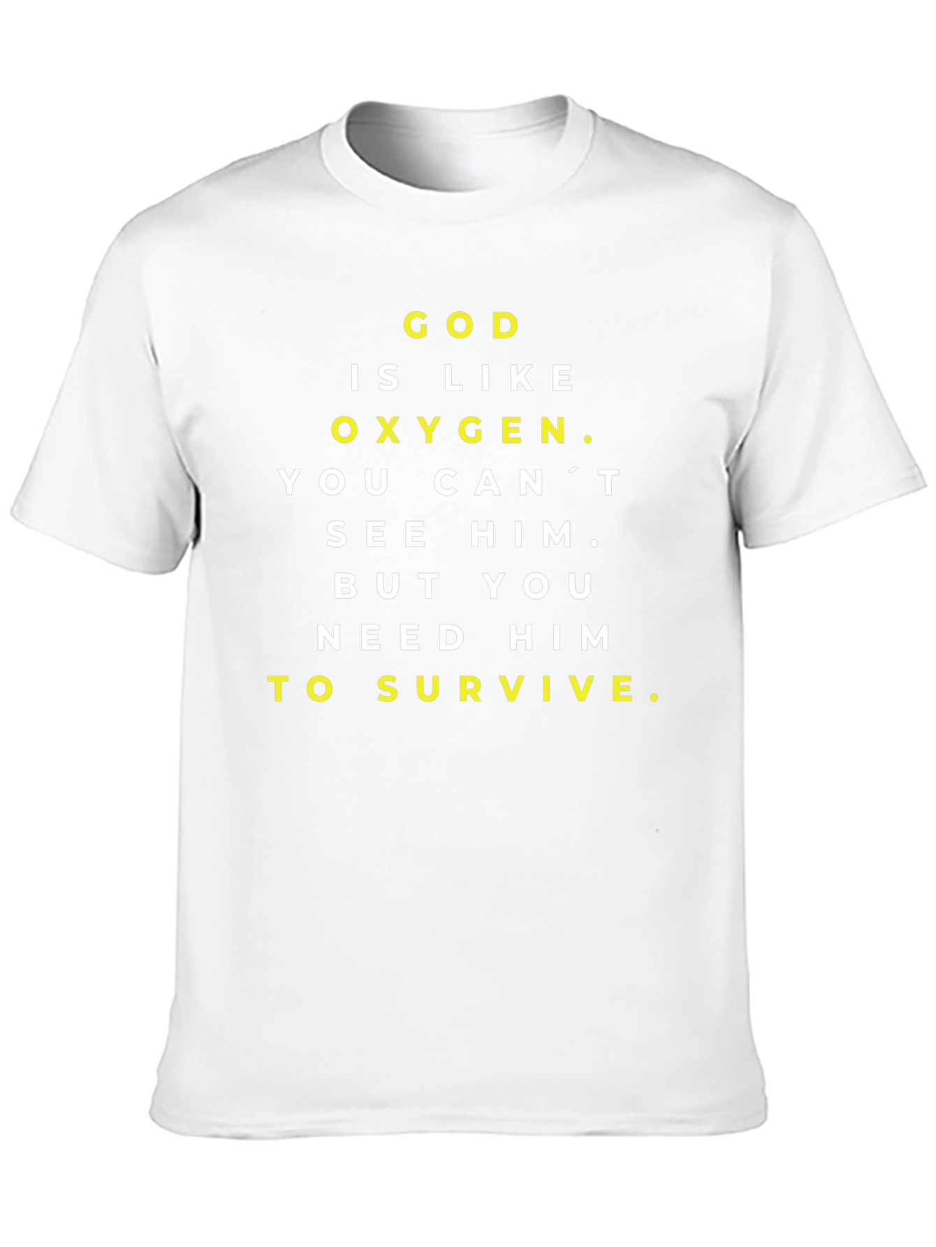 God is Like Oxygen Black Graphic T-Shirt