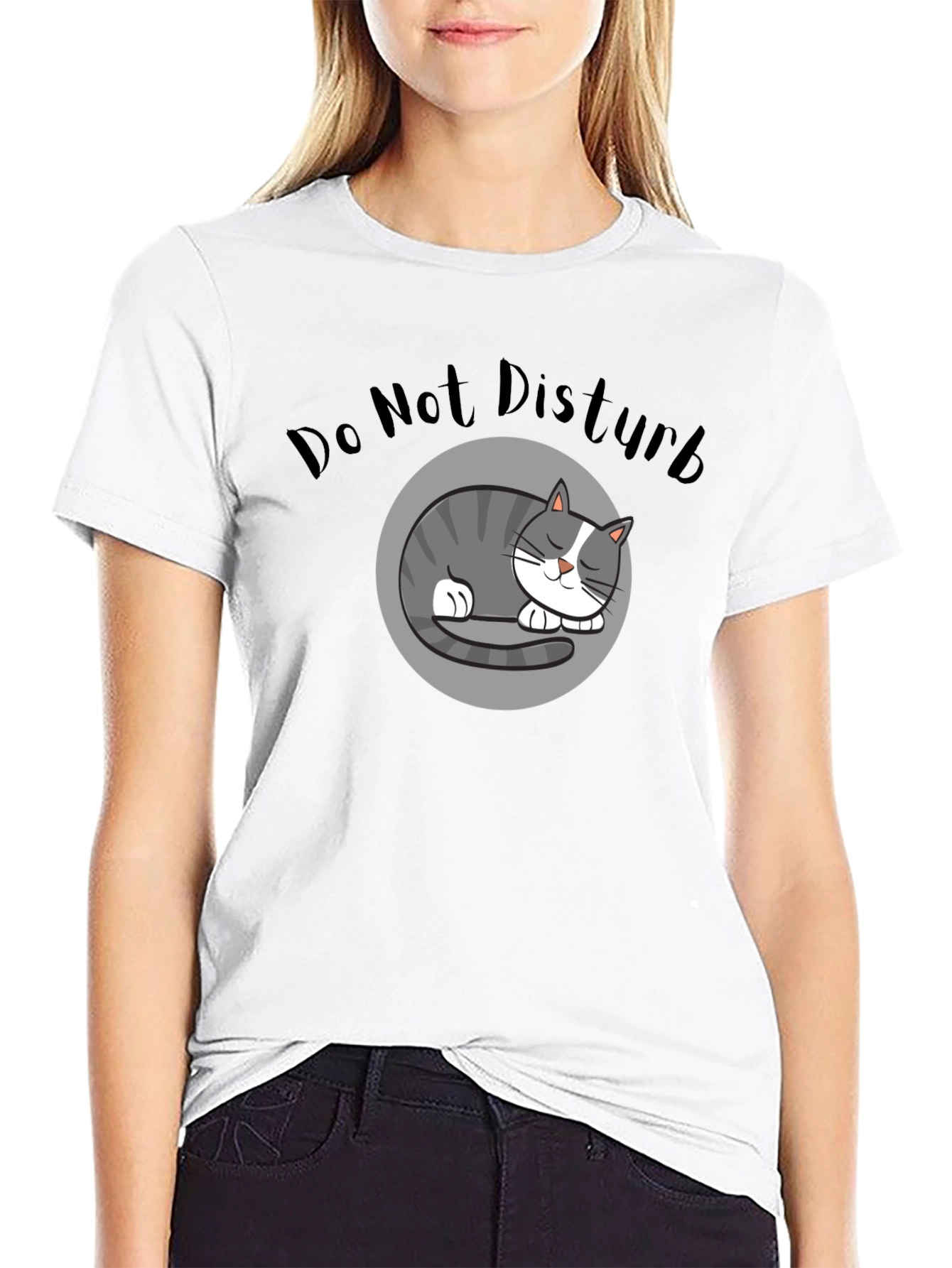Do Not Disturb Cat T-Shirt - Relaxed Fit