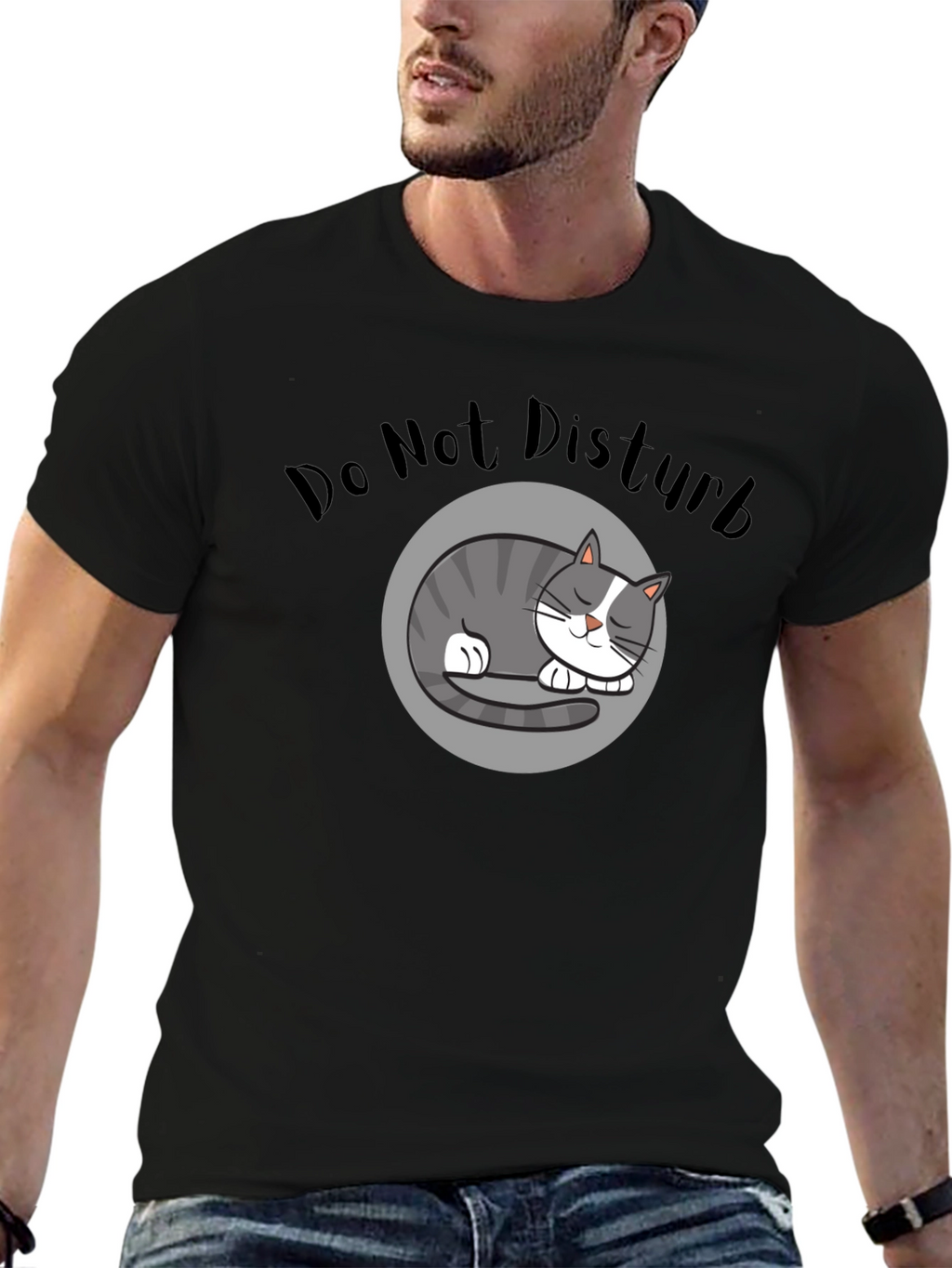 Do Not Disturb Cat T-Shirt - Relaxed Fit