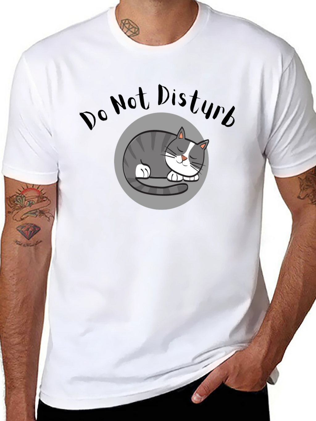 Do Not Disturb Cat T-Shirt - Relaxed Fit