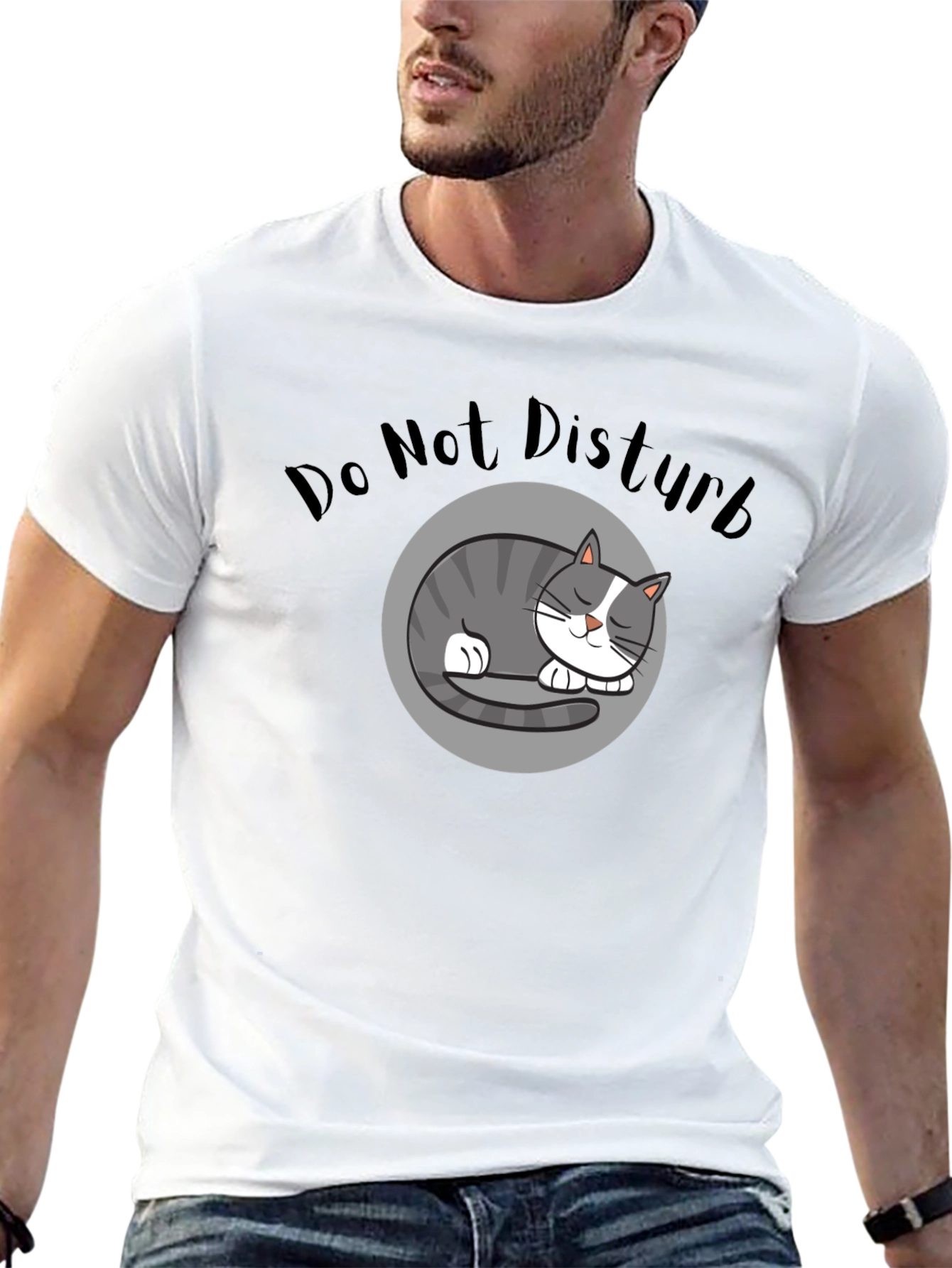 Do Not Disturb Cat T-Shirt - Relaxed Fit