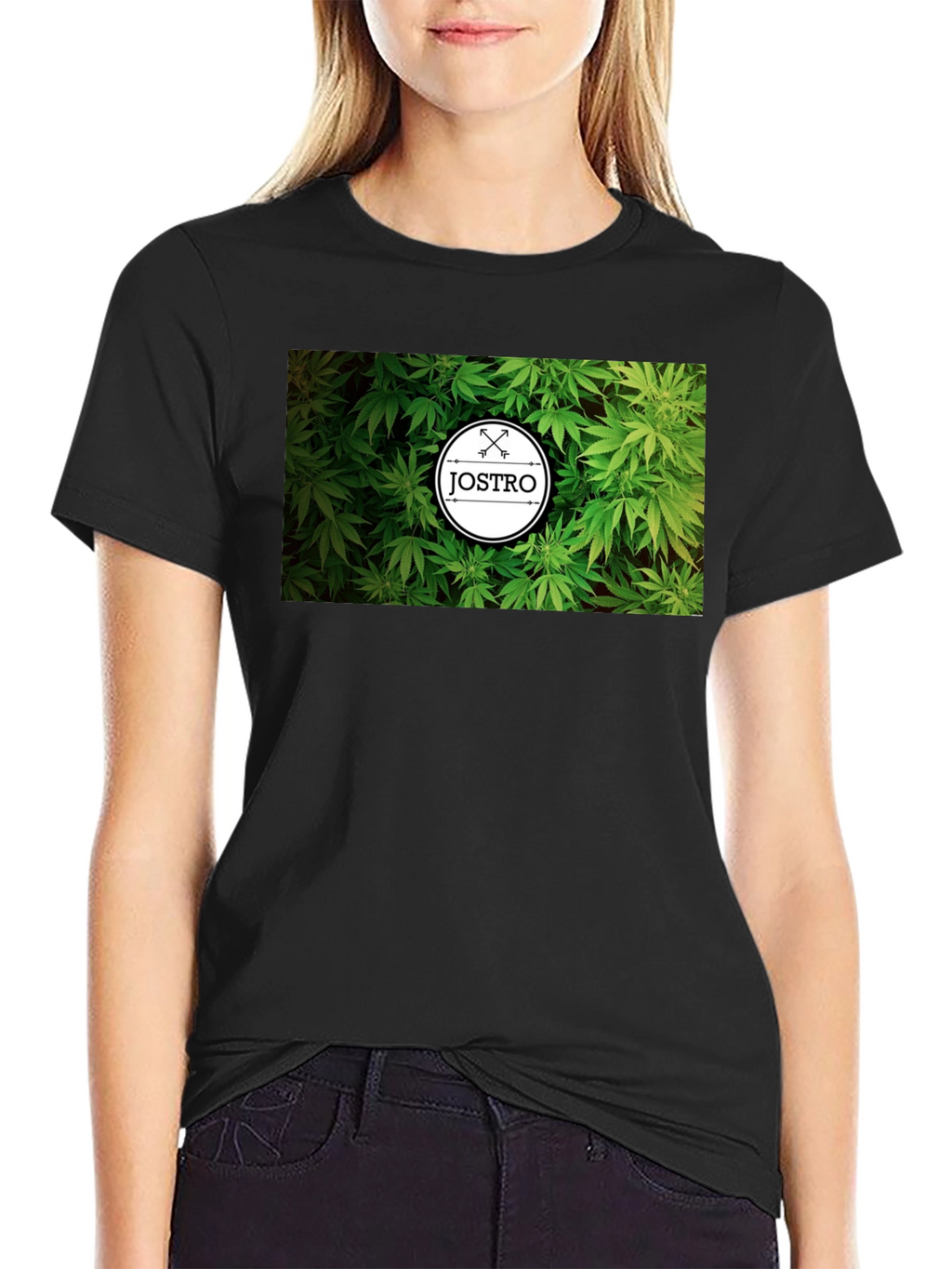 JOSTRO Weed Graphic Black T-Shirt