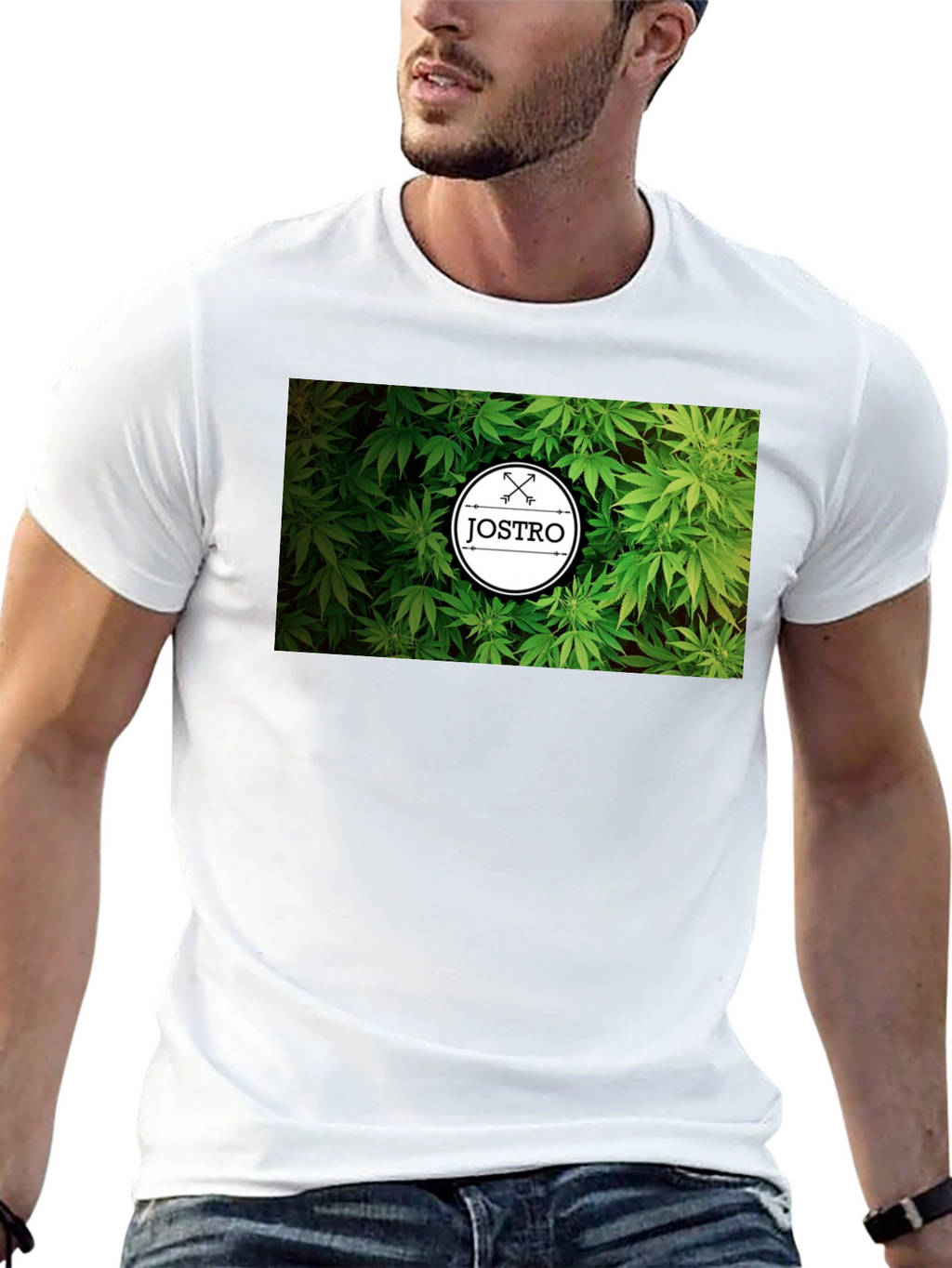 JOSTRO Weed Graphic Black T-Shirt