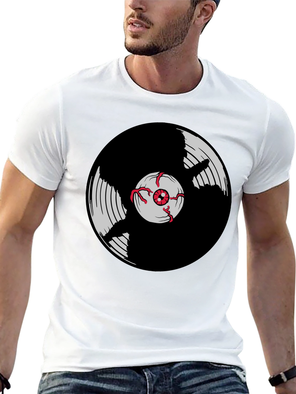 Vinyl Eye Graphic Tee - Black T-Shirt