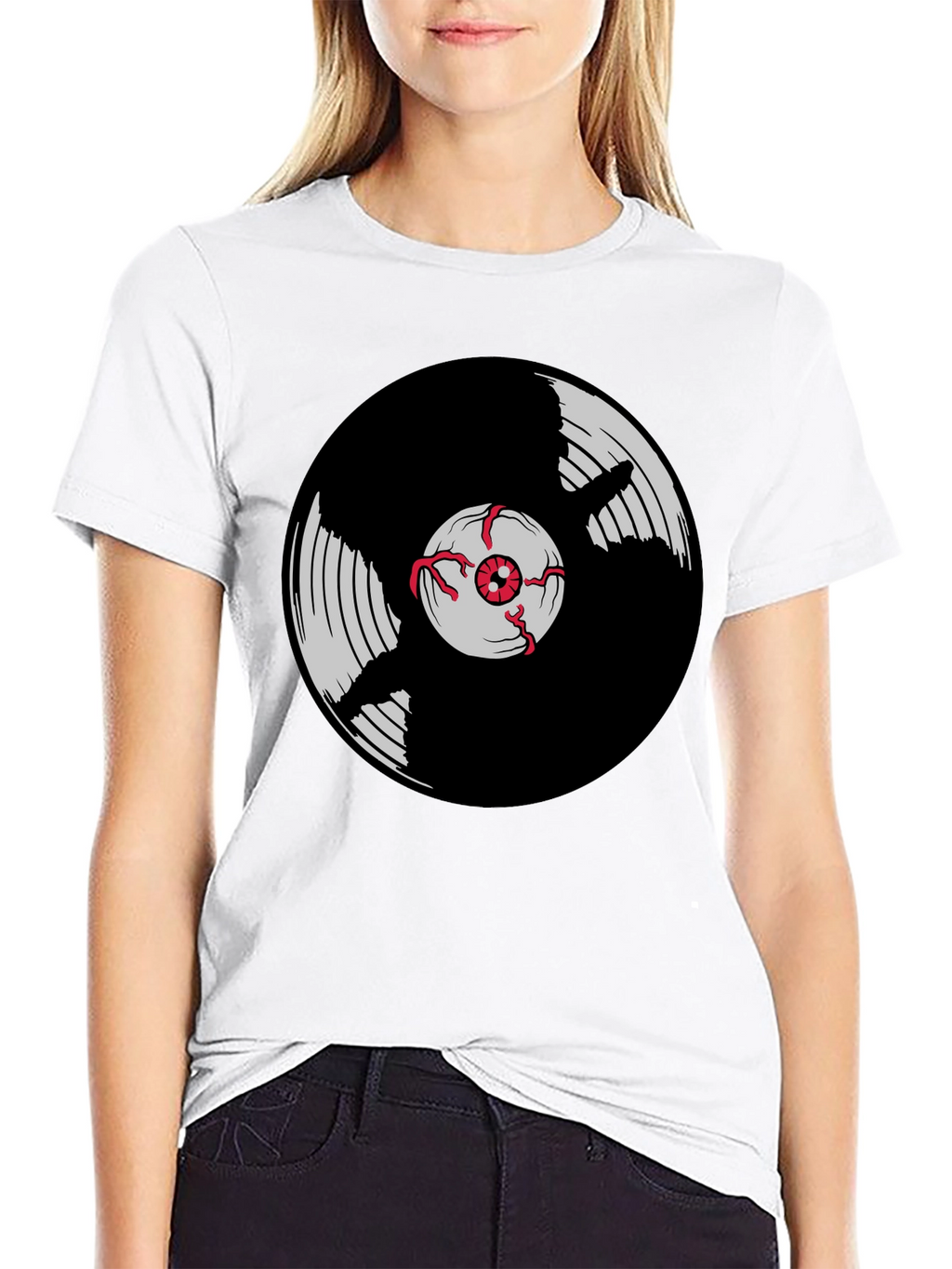 Vinyl Eye Graphic Tee - Black T-Shirt