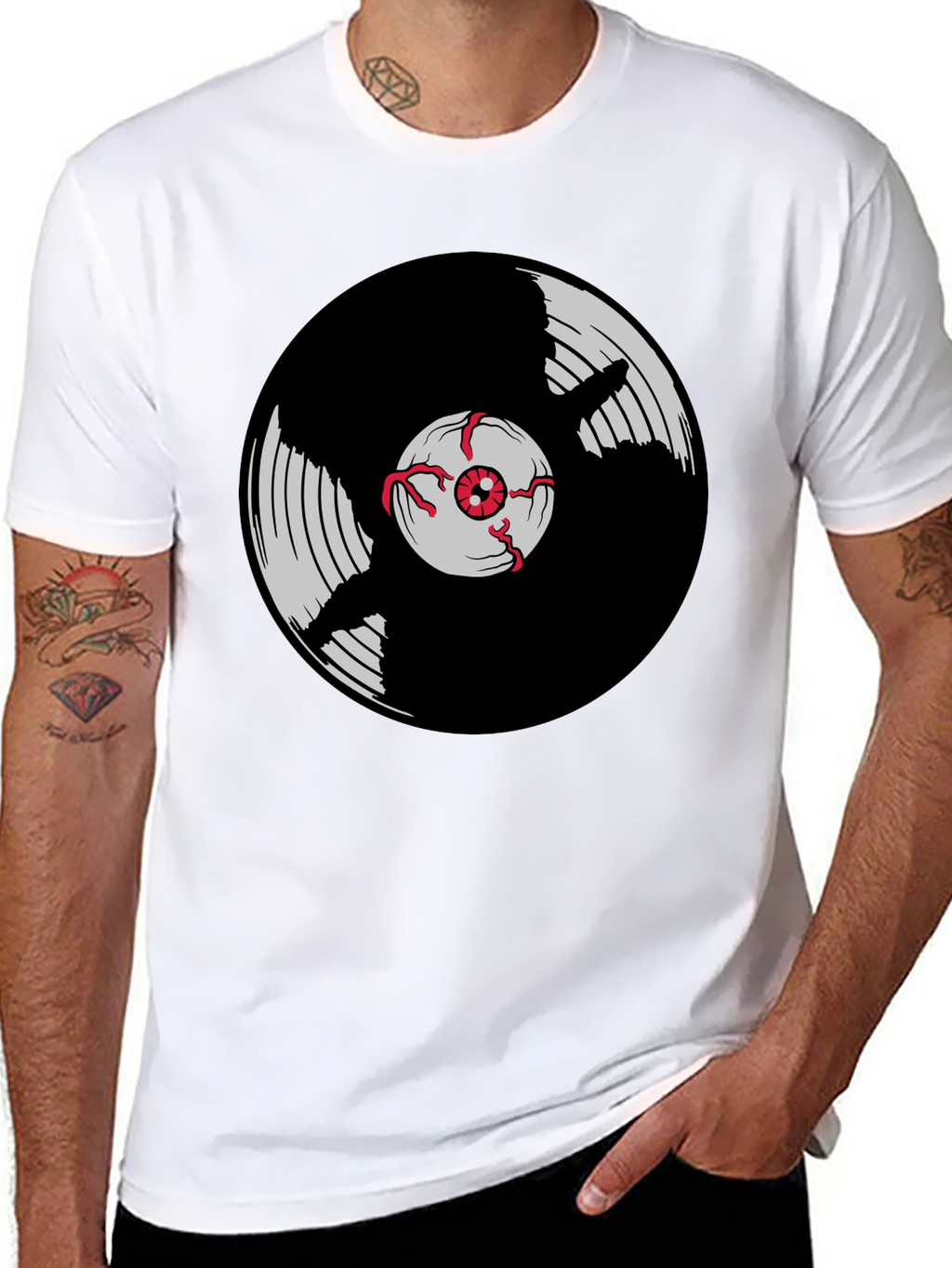 Vinyl Eye Graphic Tee - Black T-Shirt