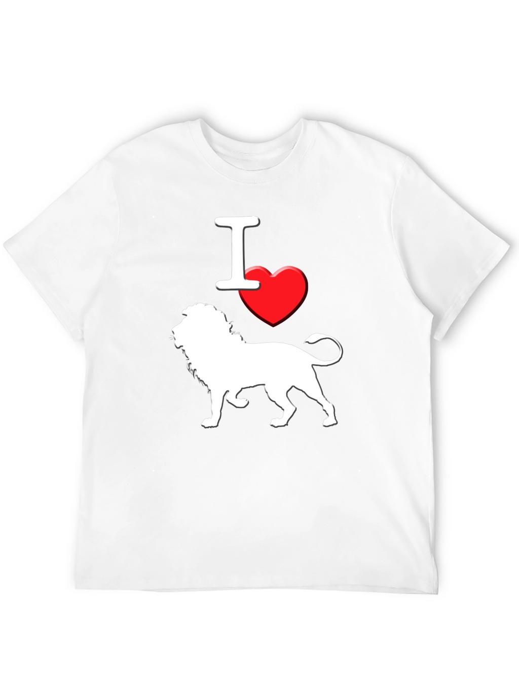I Love Lions T-Shirt - Black Graphic Tee