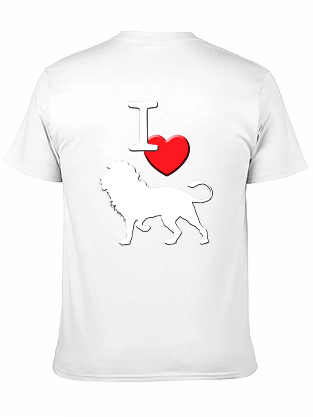 I Love Lions T-Shirt - Black Graphic Tee