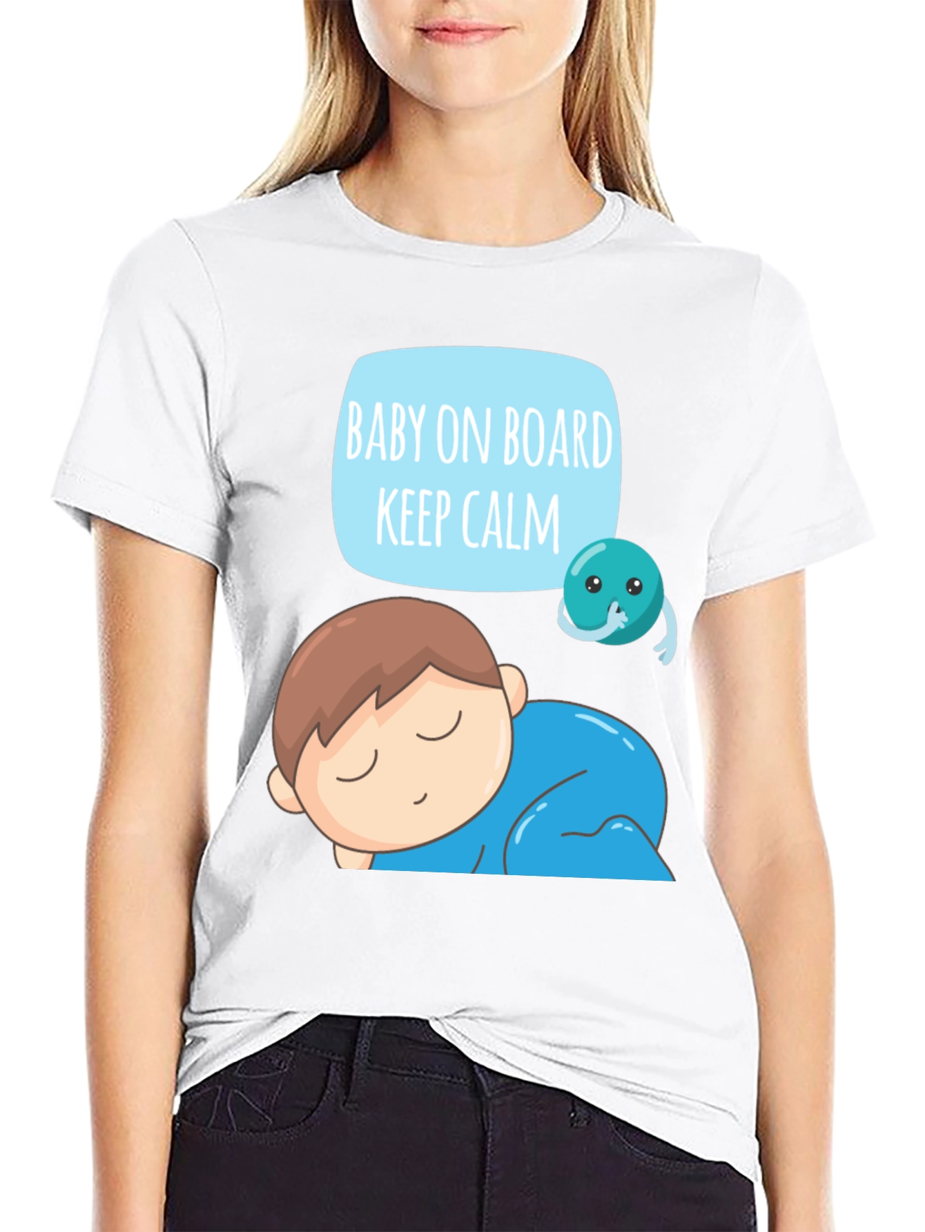 Baby On Board Keep Calm Graphic T-Shirt
