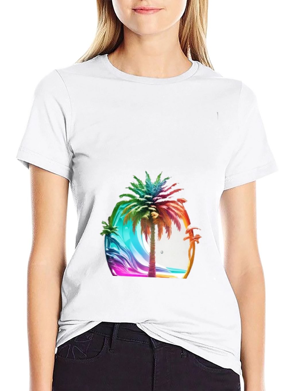 Vibrant Palm Tree Graphic Tee - Island Vibes