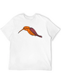 Hummingbird Graphic Tee - Stylish Black T-Shirt