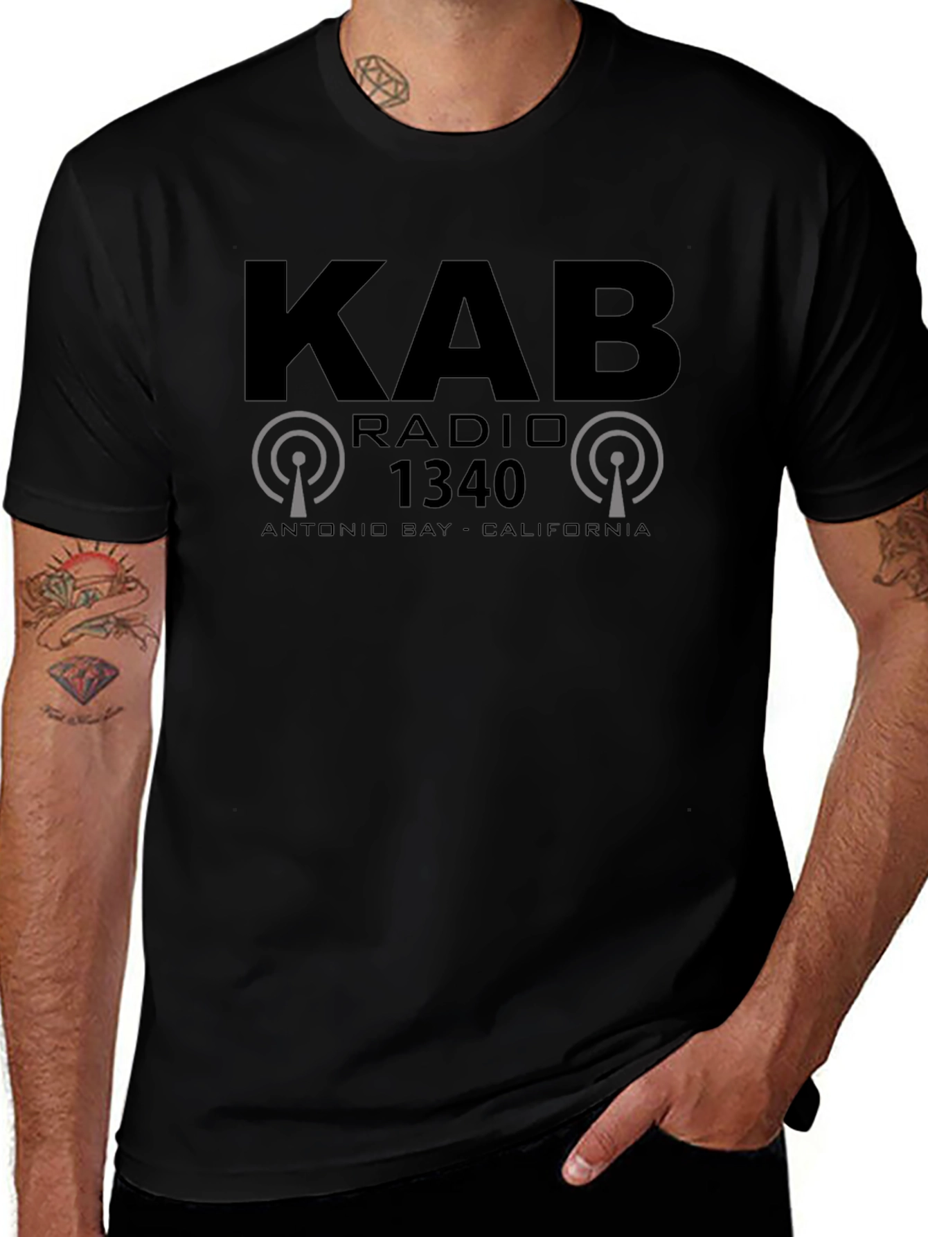 KAB Radio 1340 Black Graphic Tee