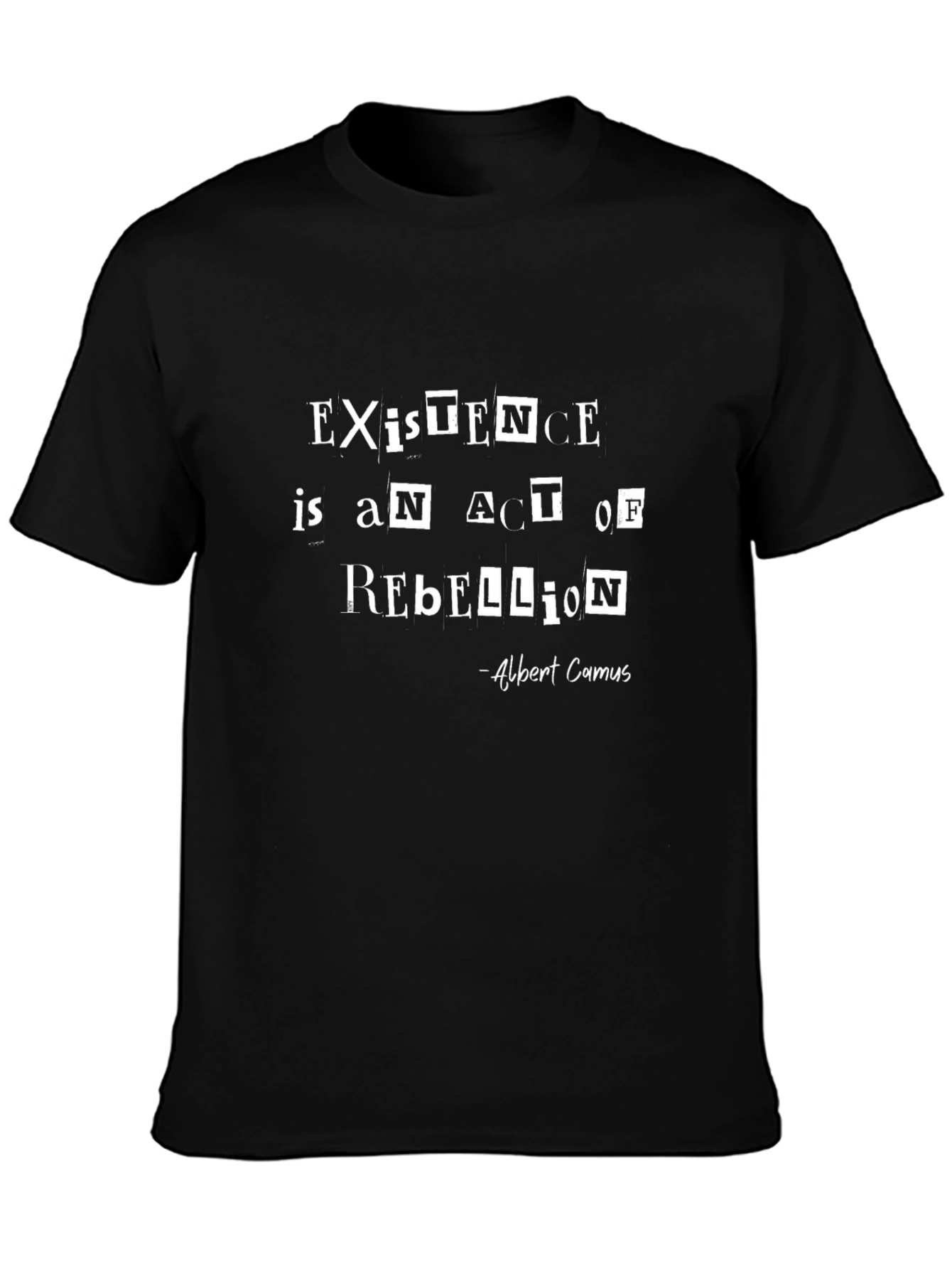Existential Rebellion T-Shirt - Albert Camus Quote