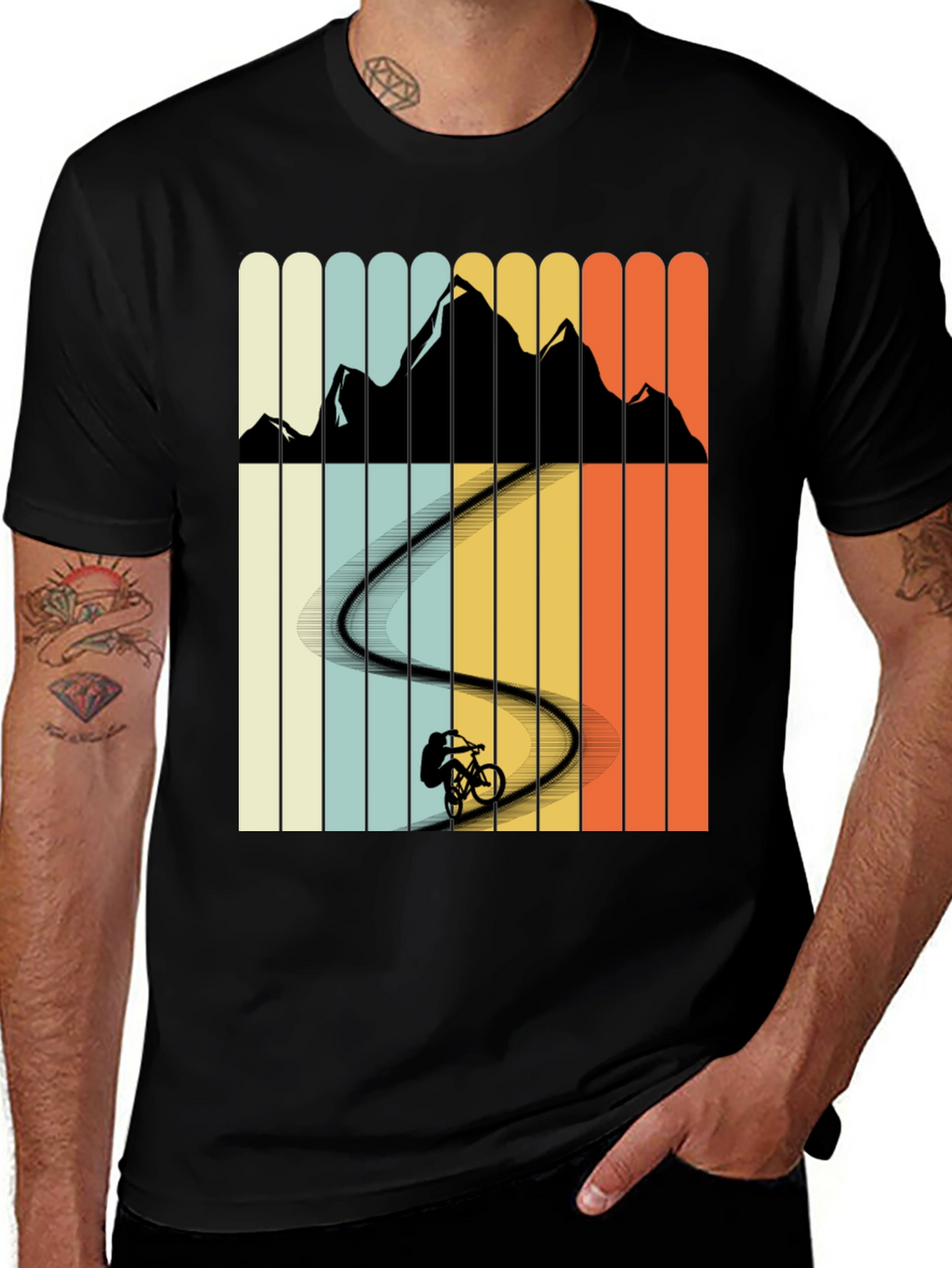Mountain Biker Retro T-Shirt