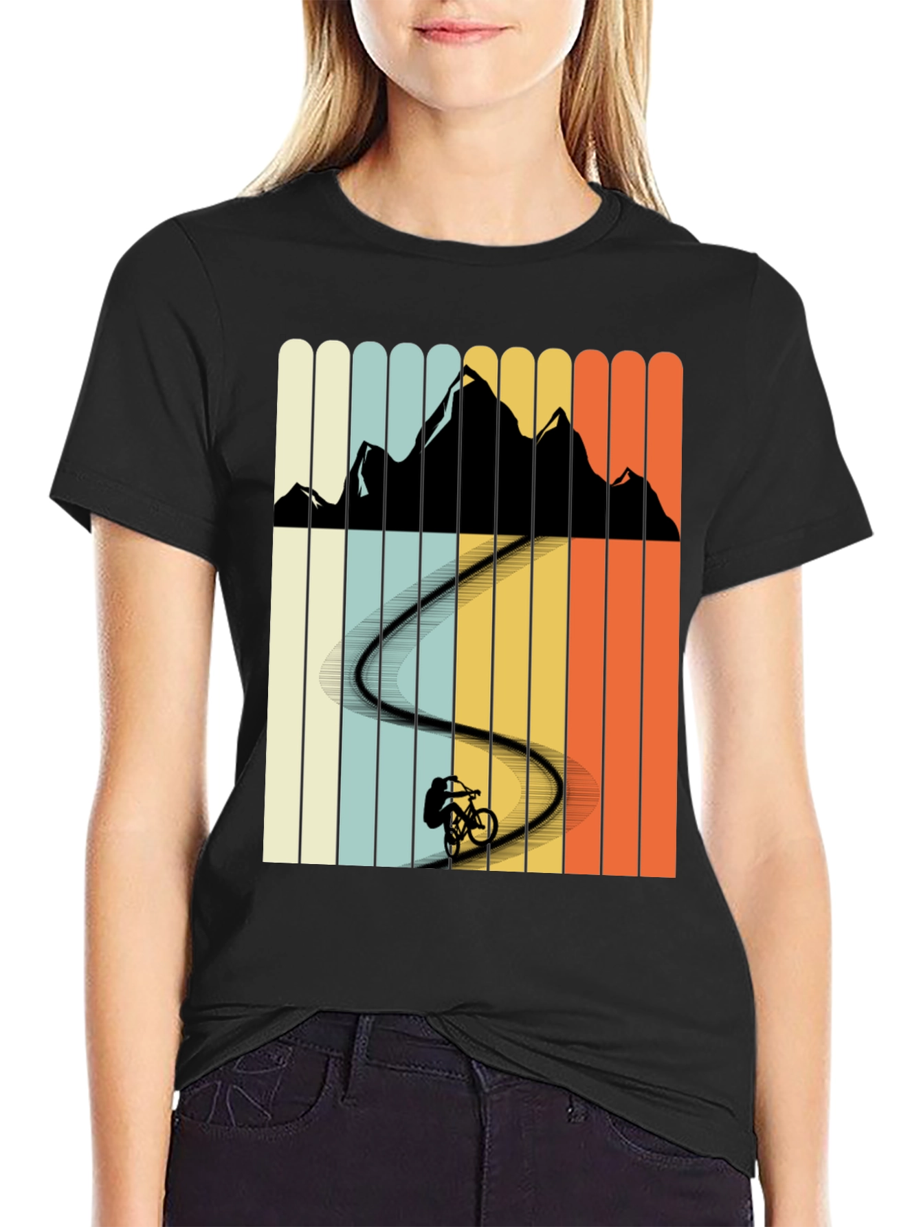 Mountain Biker Retro T-Shirt