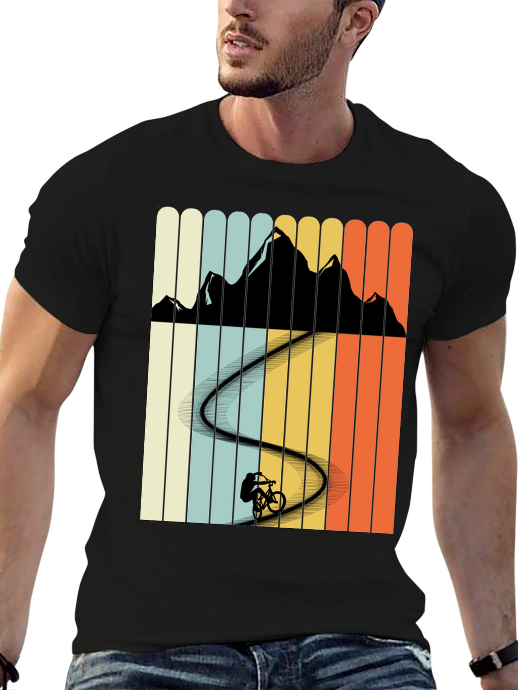 Mountain Biker Retro T-Shirt