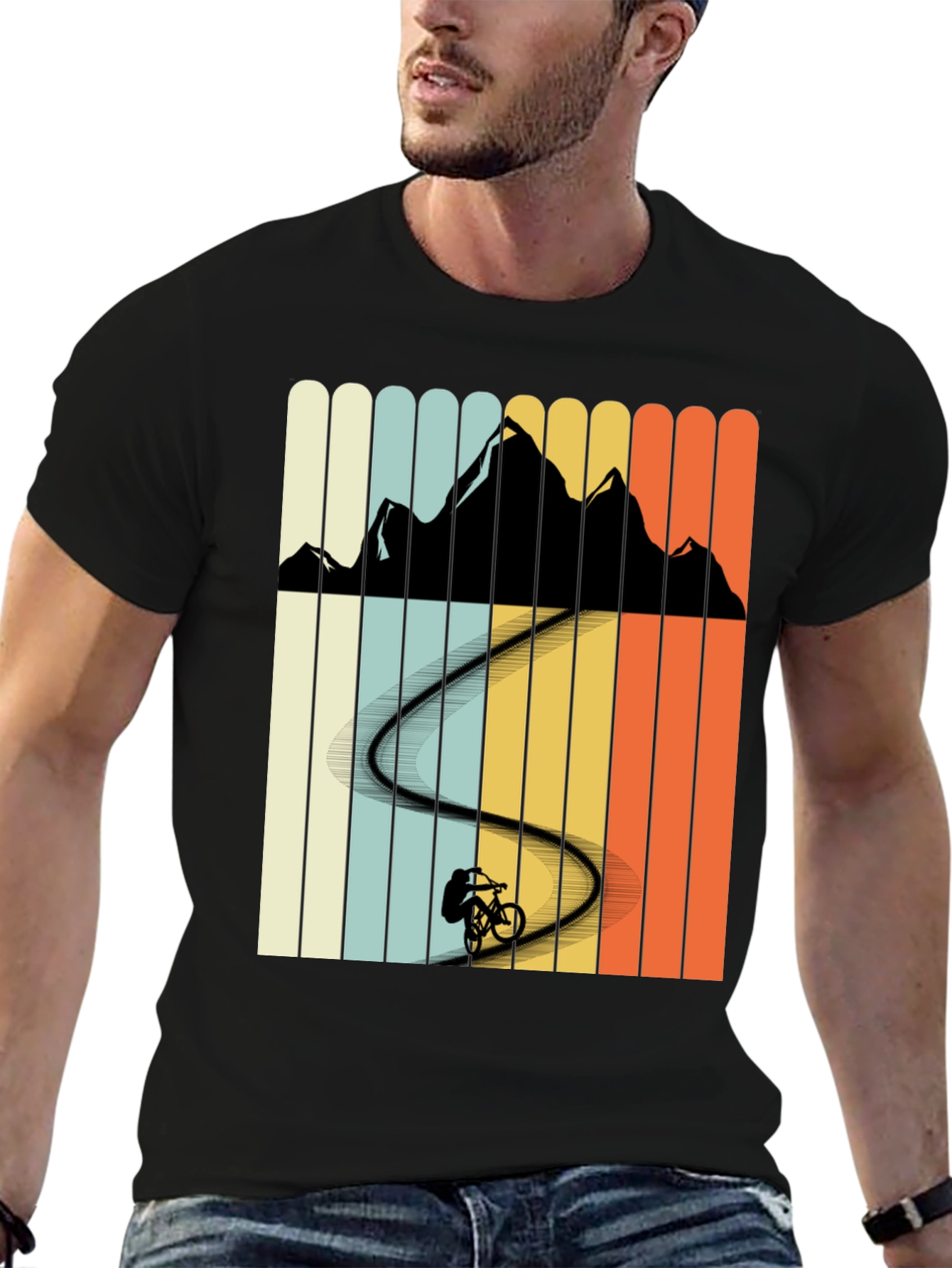 Mountain Biker Retro T-Shirt