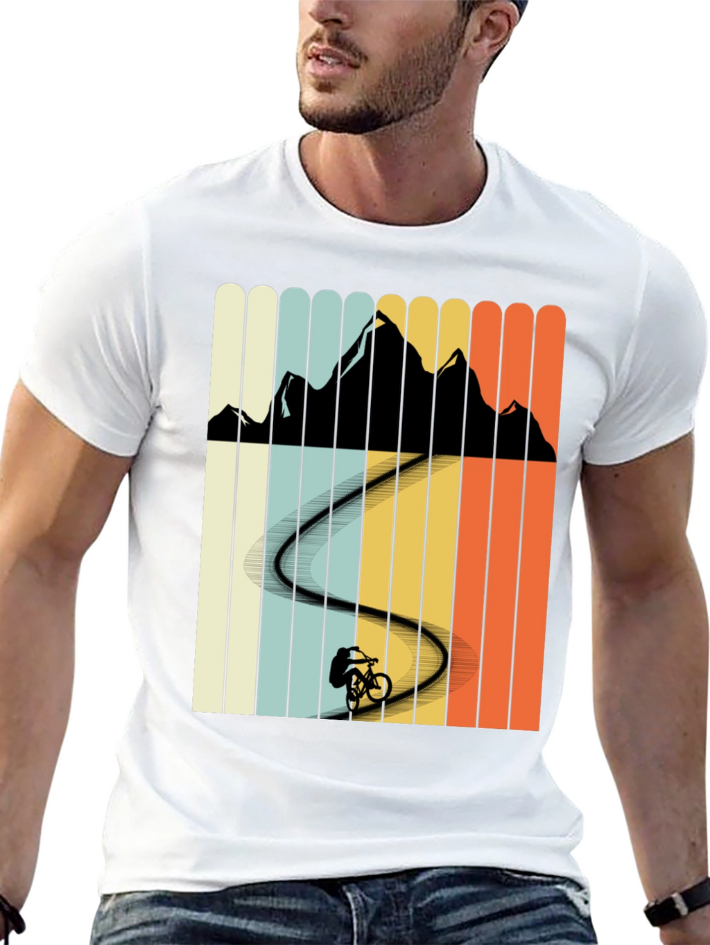 Mountain Biker Retro T-Shirt