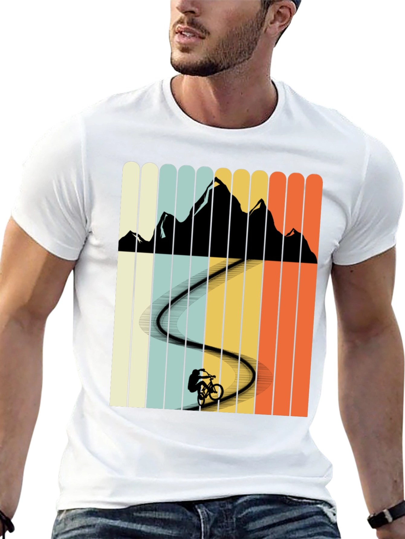 Mountain Biker Retro T-Shirt