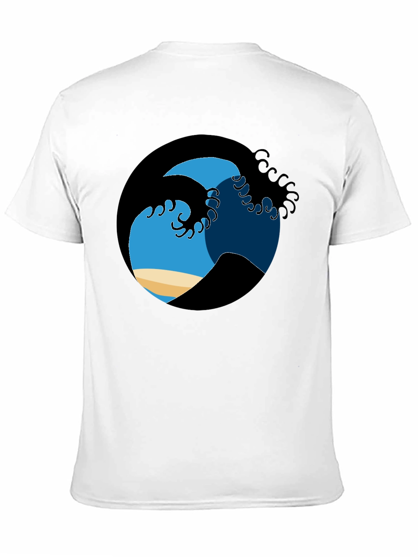 Ocean Wave Graphic Tee - Black