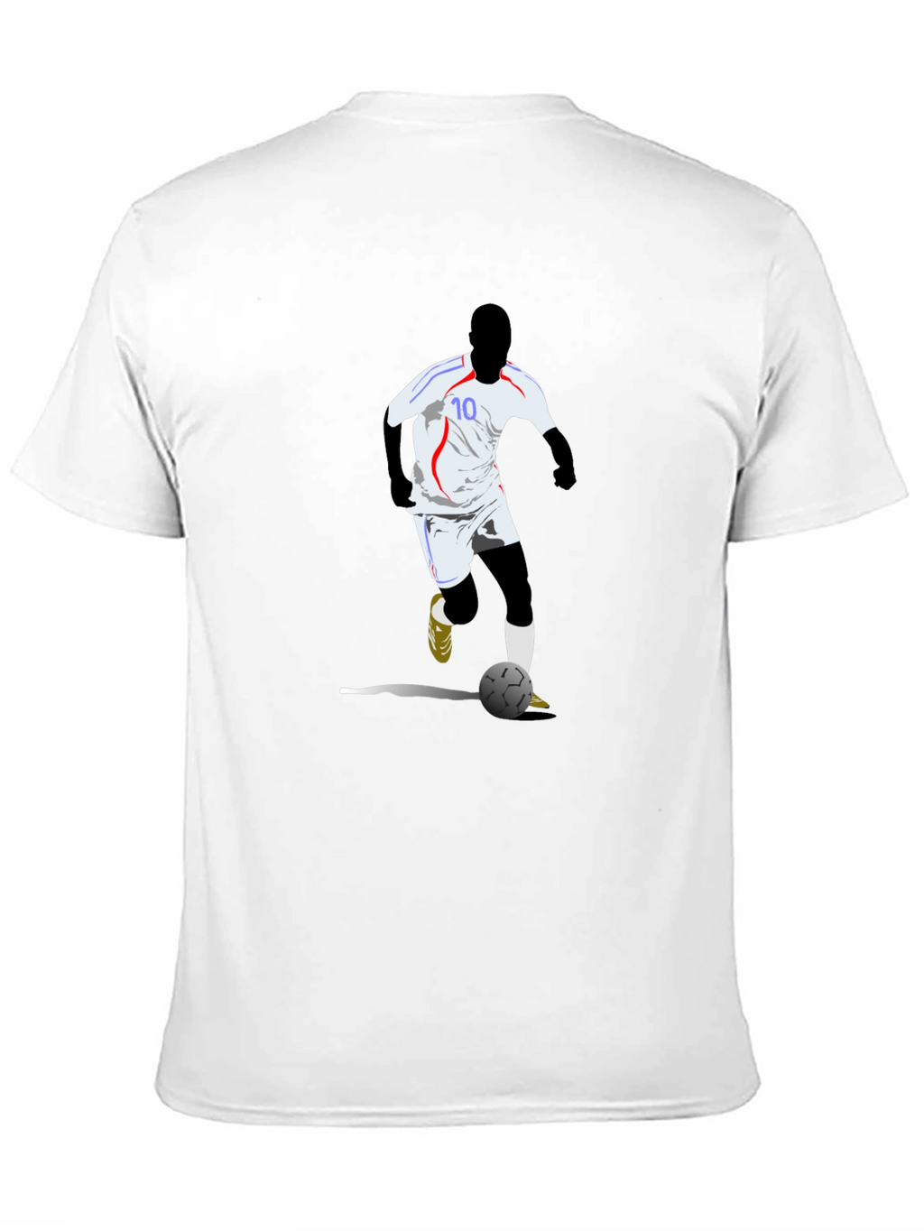 Soccer Player Graphic Tee - Black Cotton Blend