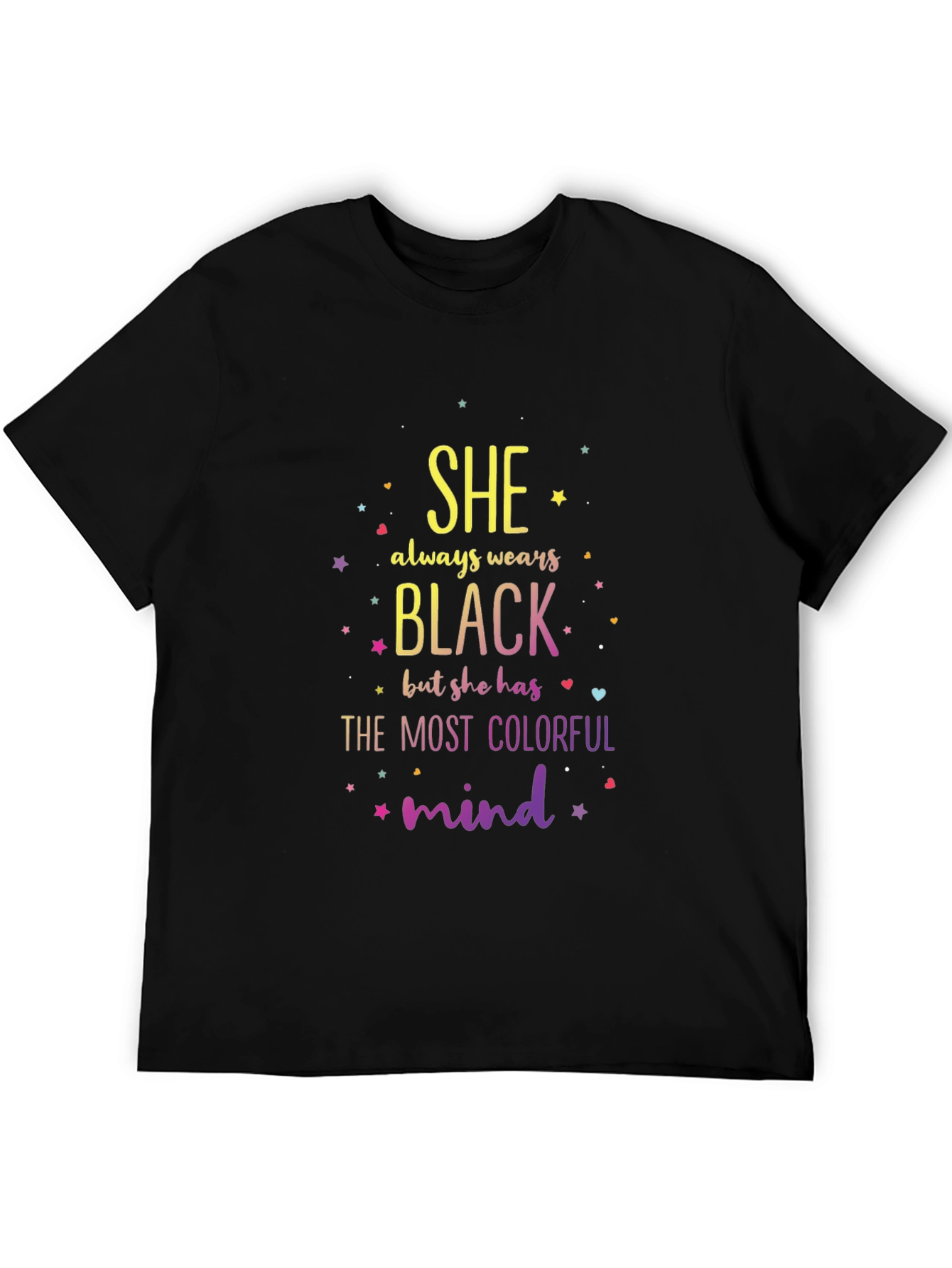 Colorful Mind Black T-Shirt