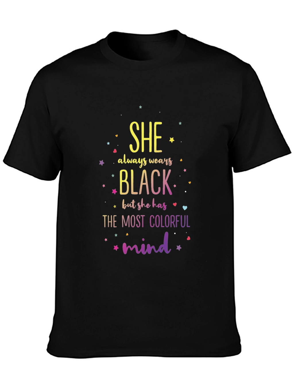 Colorful Mind Black T-Shirt